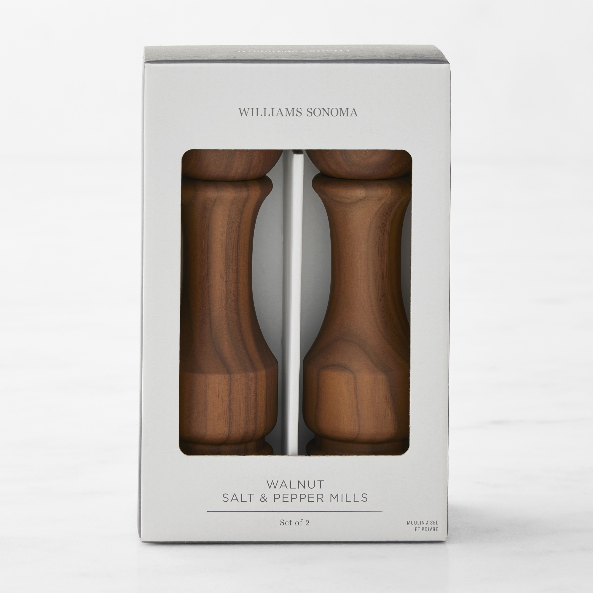Williams Sonoma Walnut Salt & Pepper Mills Set