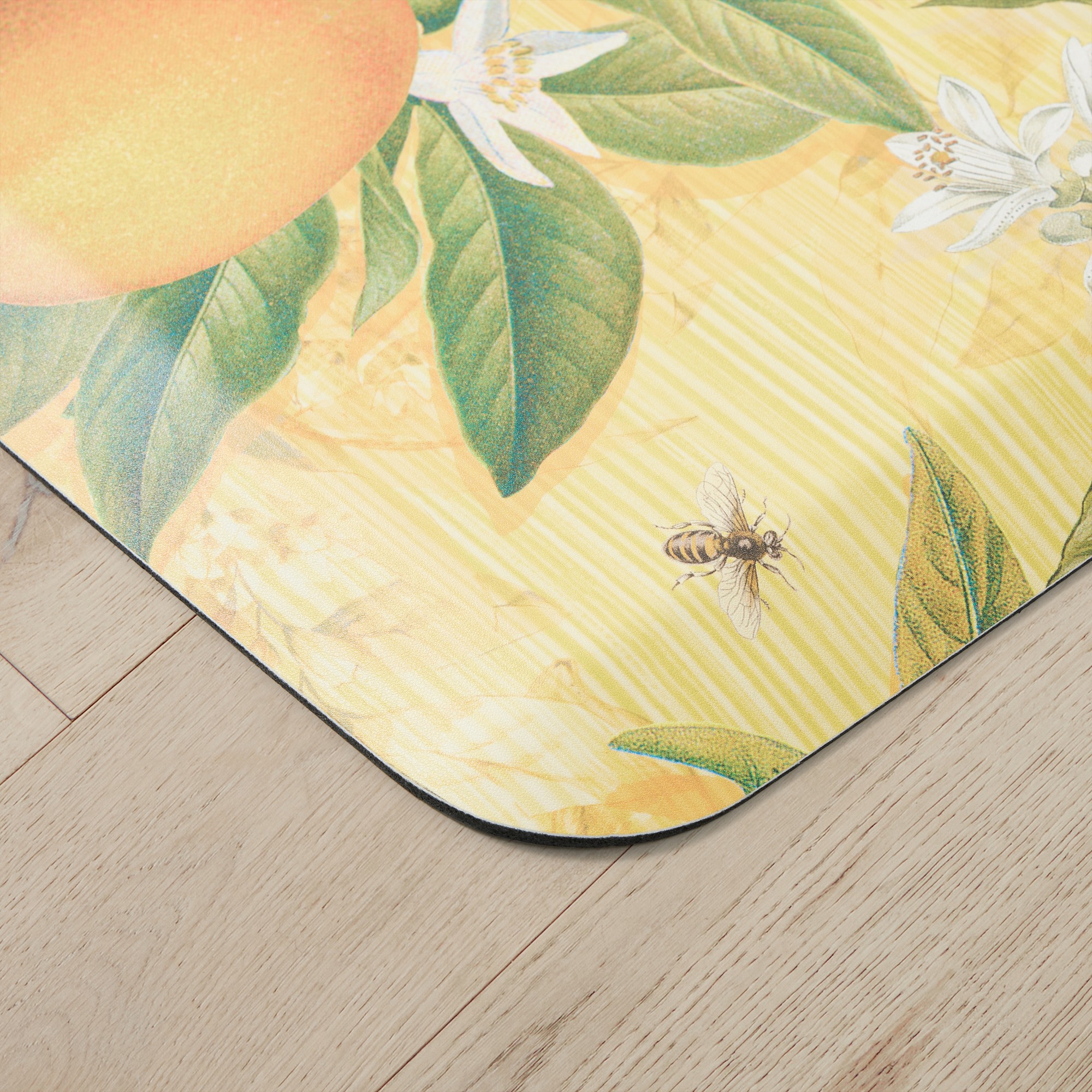 Happy Feet Meyer Lemon Cushioned Kitchen Mat