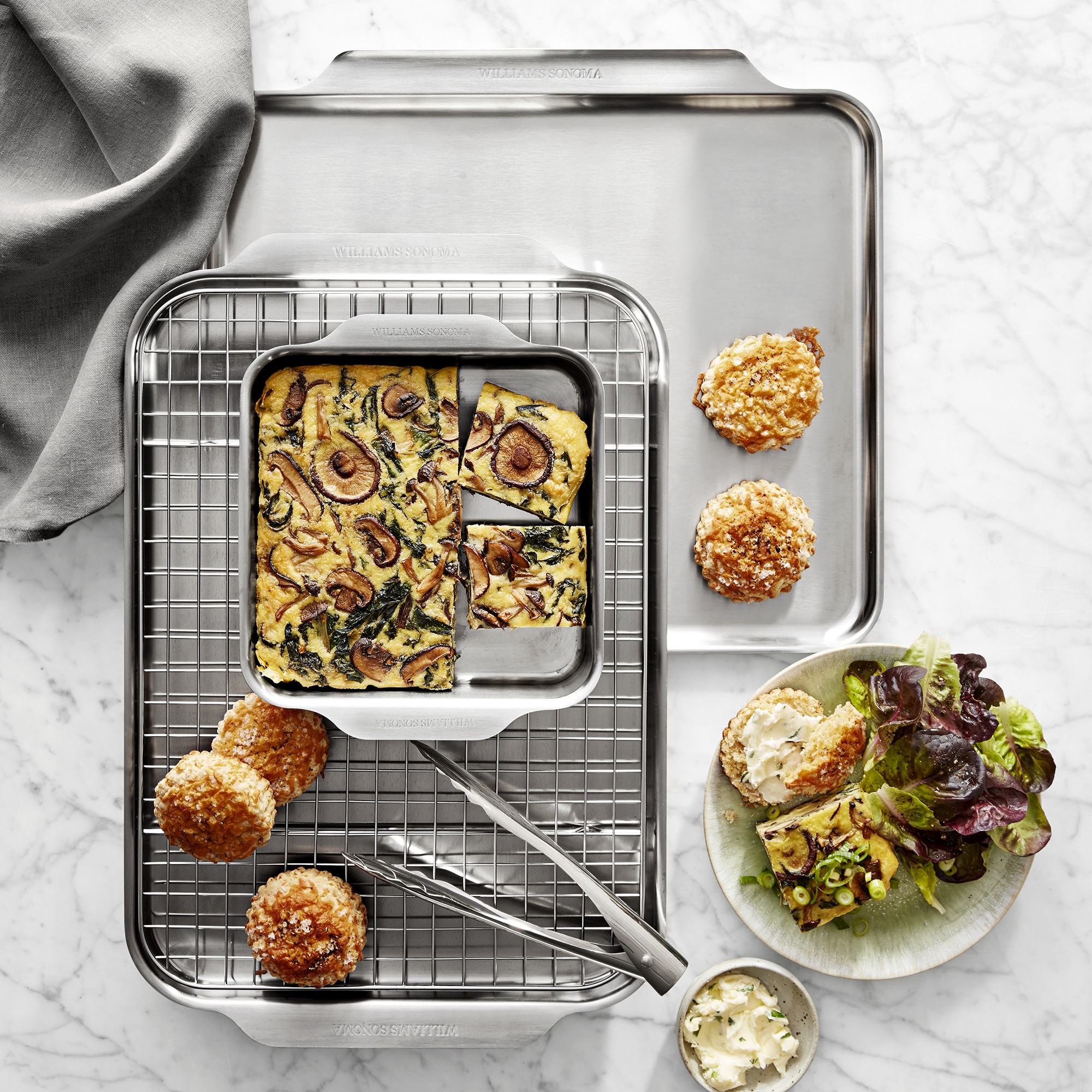 Williams Sonoma Signature Thermo-Clad™ Stainless-Steel Ovenware Baking Pan, 8