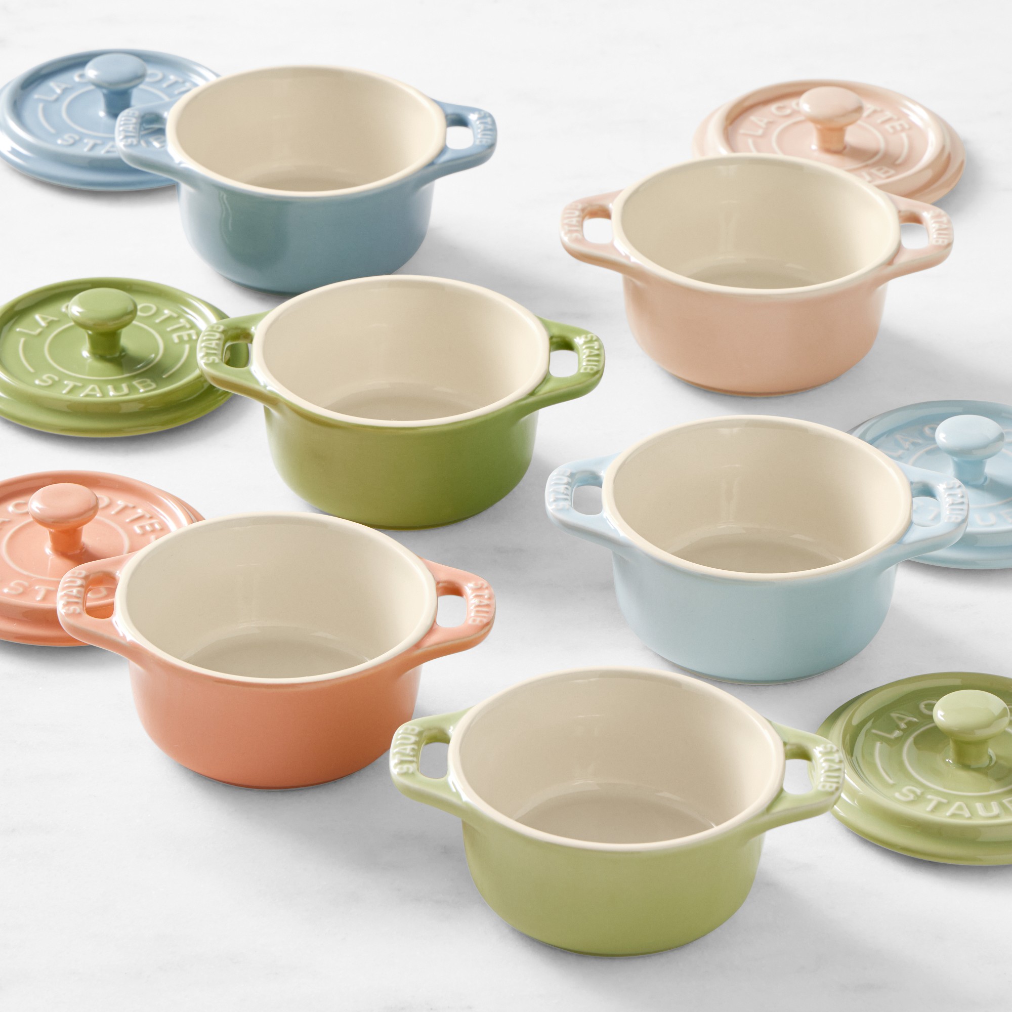 Staub Stoneware Pastel Mini Cocottes, Set of 6