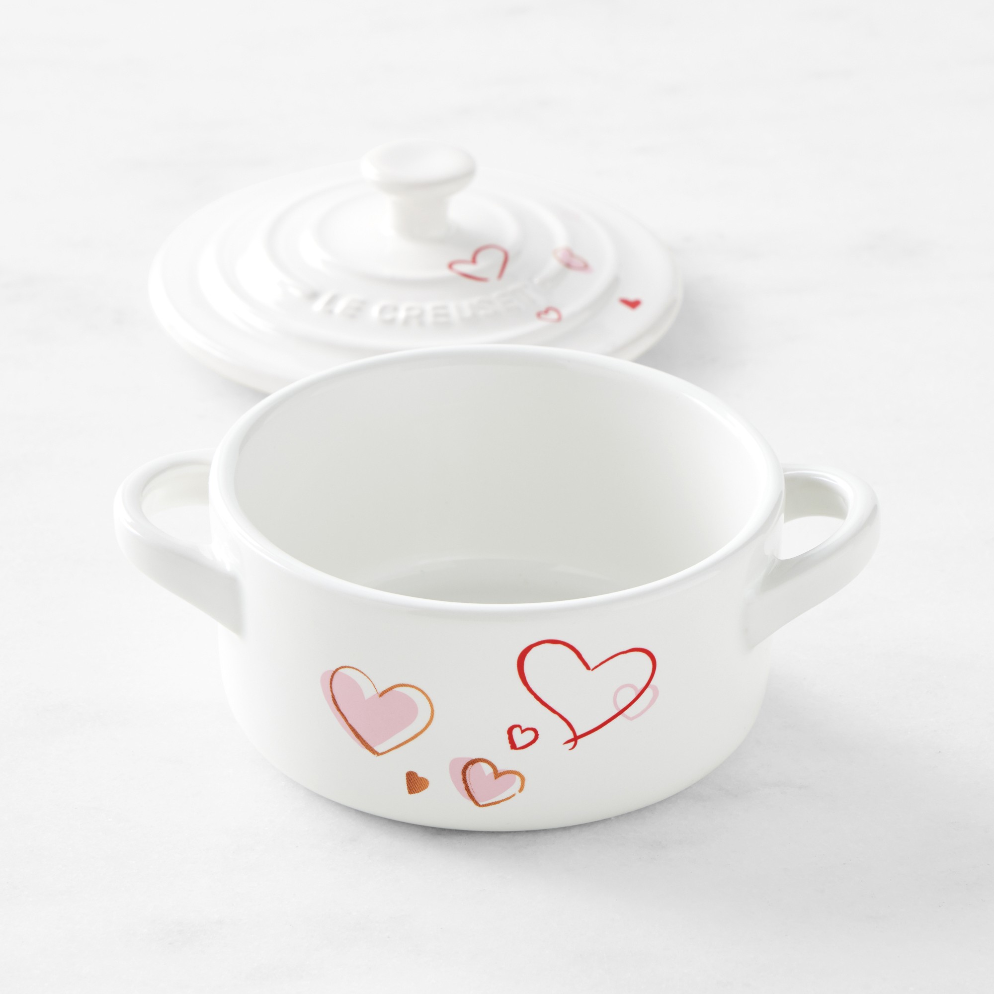Le Creuset Stoneware Mon Coeur Mini Cocotte, 8-oz