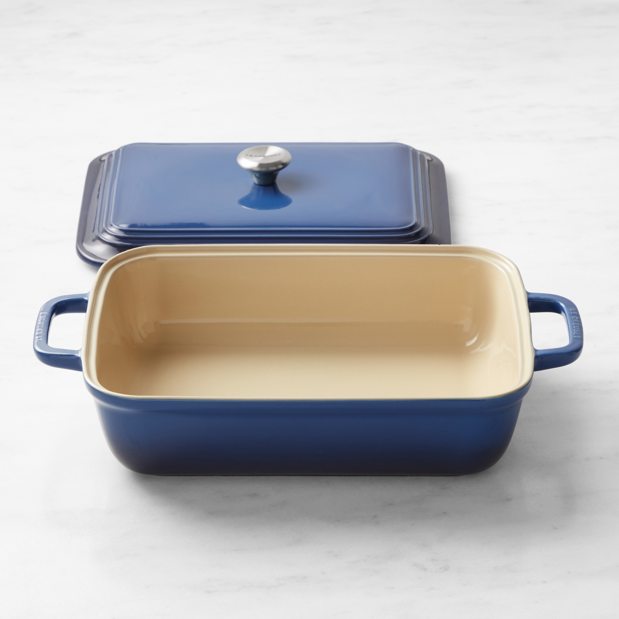 Le Creuset San Francisco Stoneware Rectangular Covered Baker, 4-Qt.