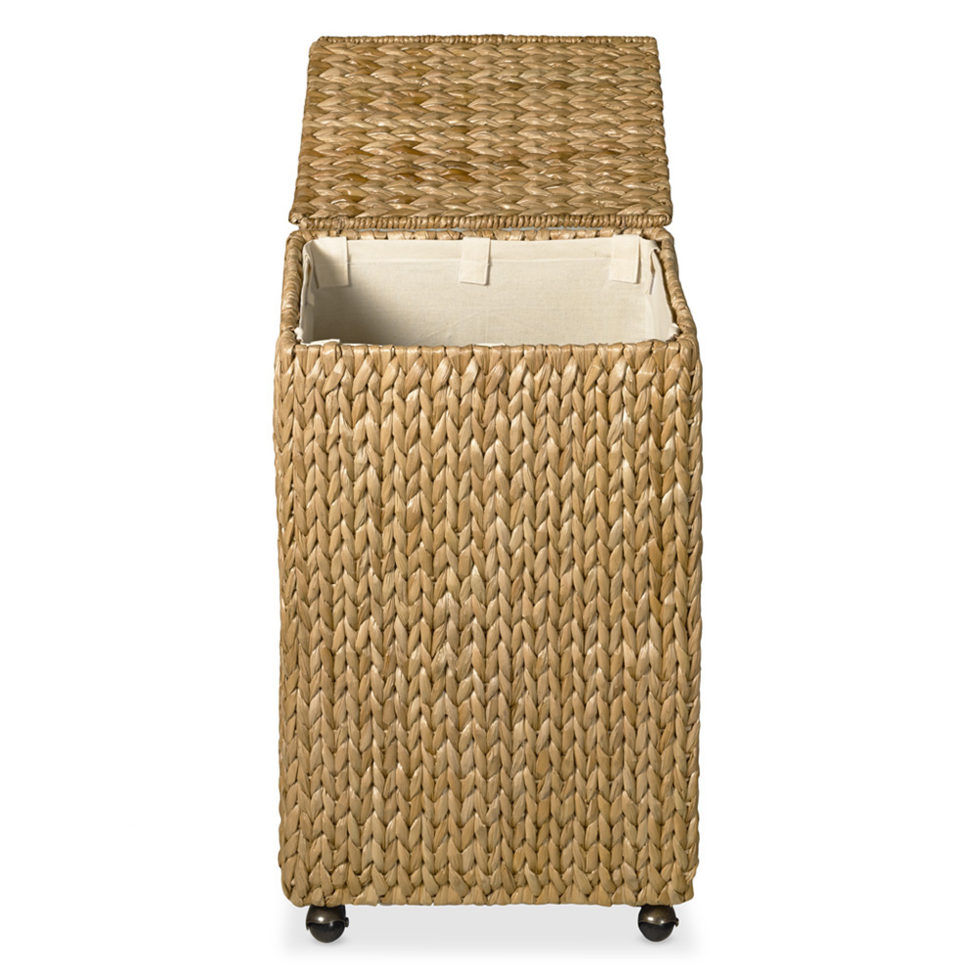 Nantucket Woven Seagrass Hamper on Wheels