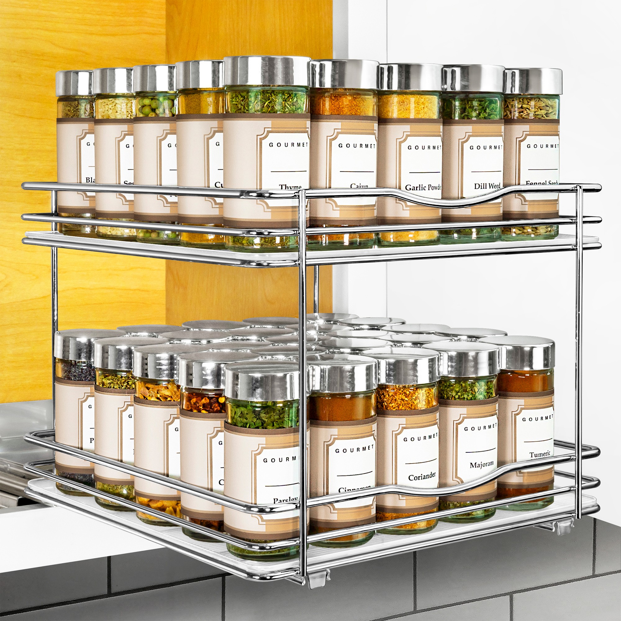 Lynk Roll-Out Double Spice Rack, 10