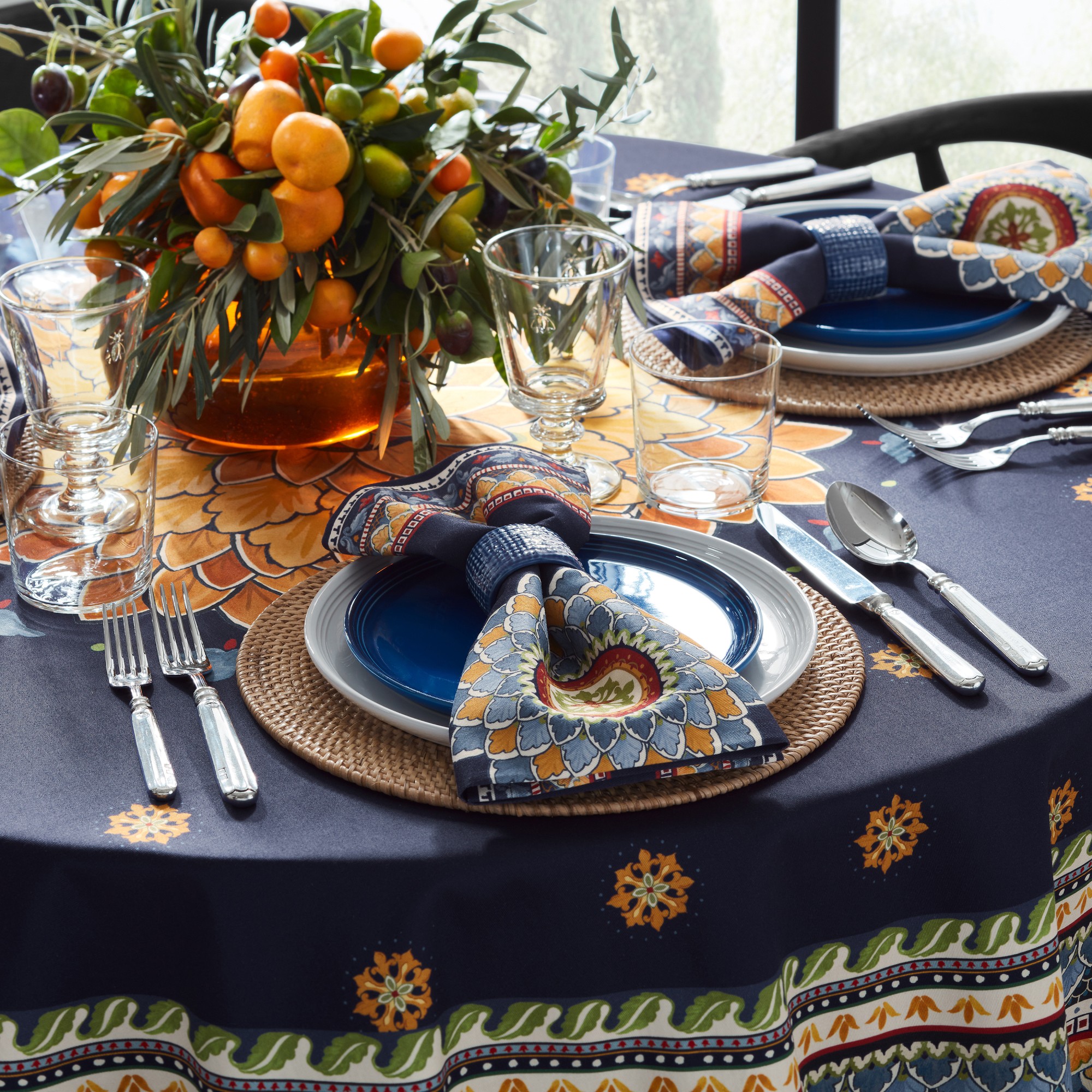 Milazzo Sicily Round Tablecloth