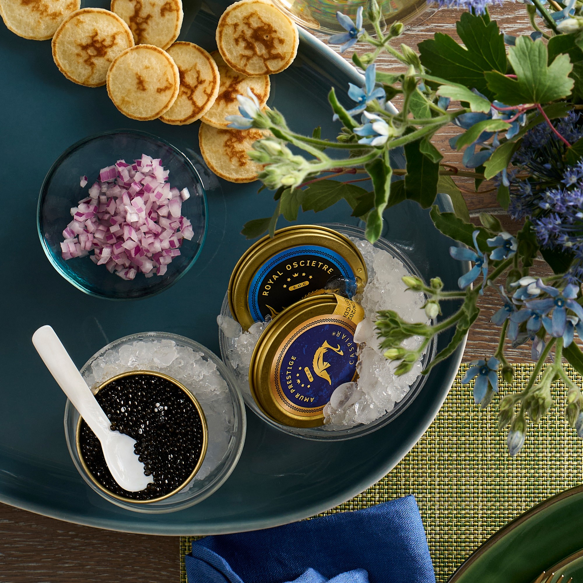 Mother of Pearl Caviar Spoons, Set of 2