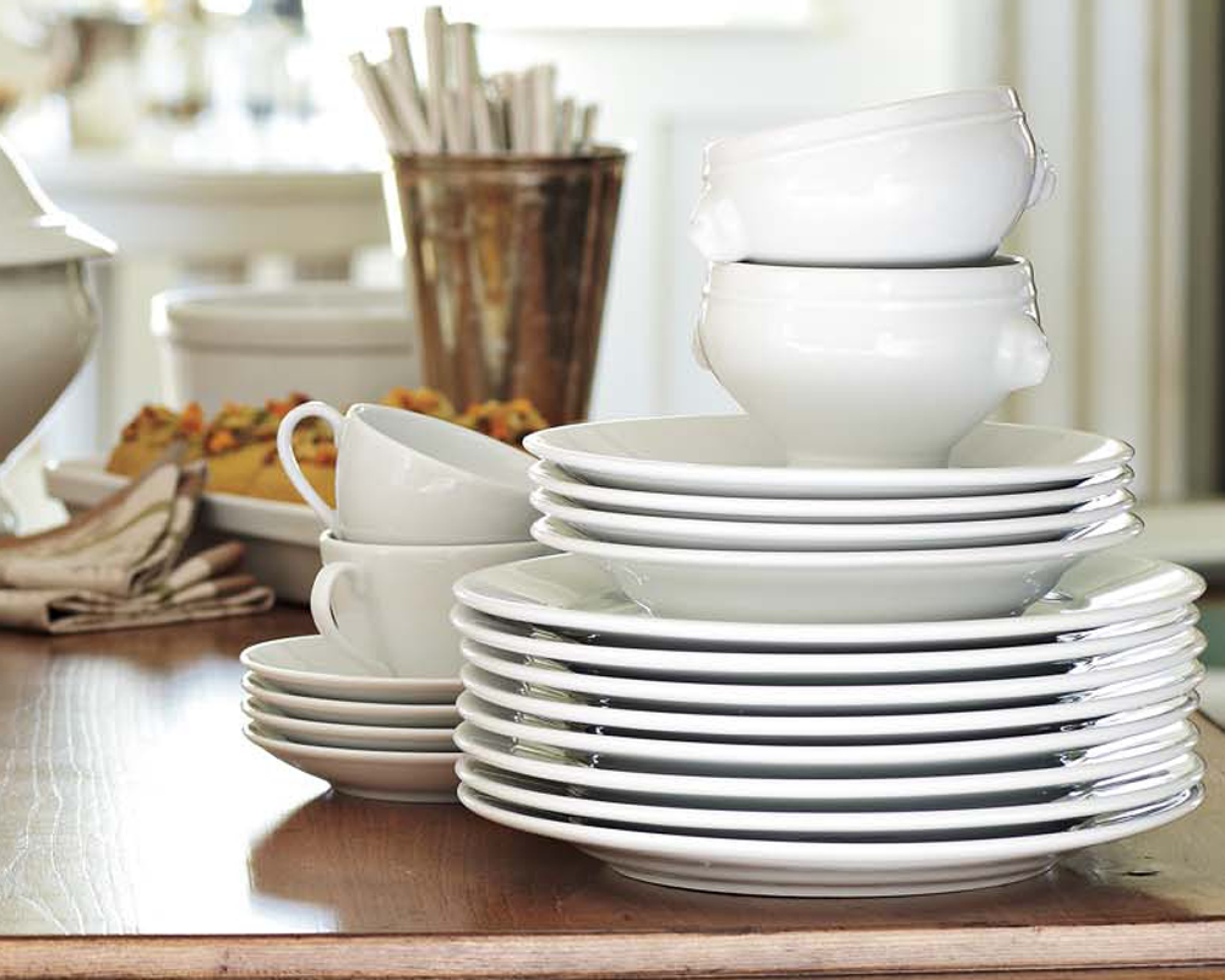 Pillivuyt Coupe Porcelain Soup/Pasta Bowls