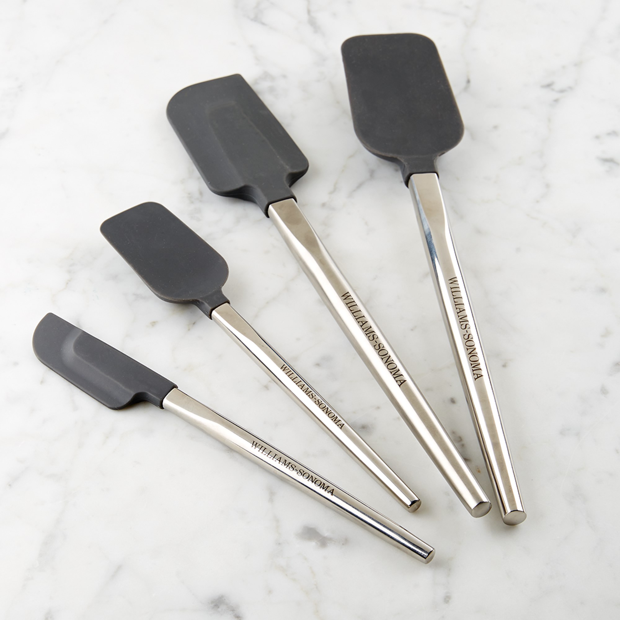 Williams Sonoma Ultimate Silicone Spatulas with Stainless-Steel Handle, Set of 4