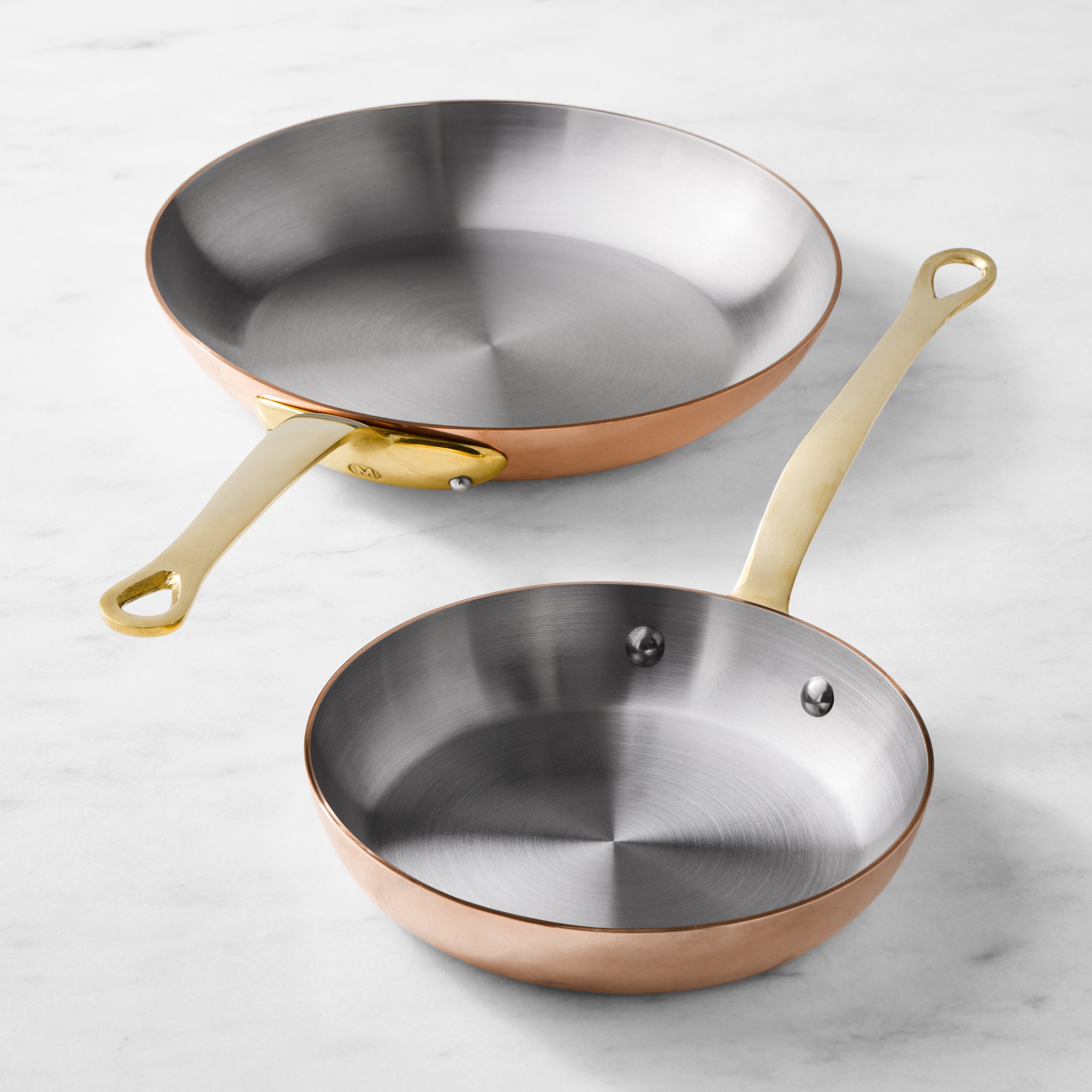 Mauviel M'250B Copper Fry Pan Set 8