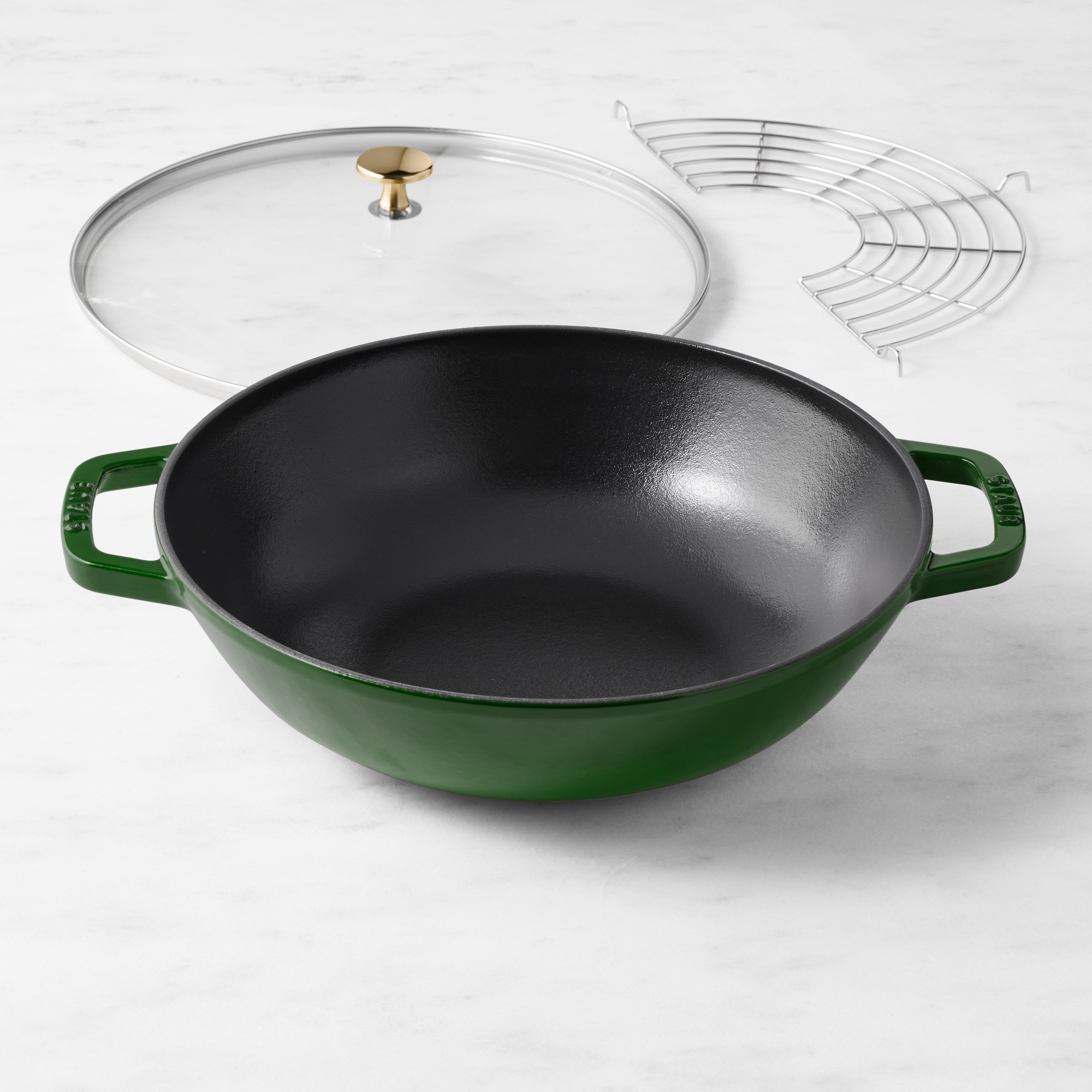 Staub Enameled Cast Iron Perfect Pan Wok, 12