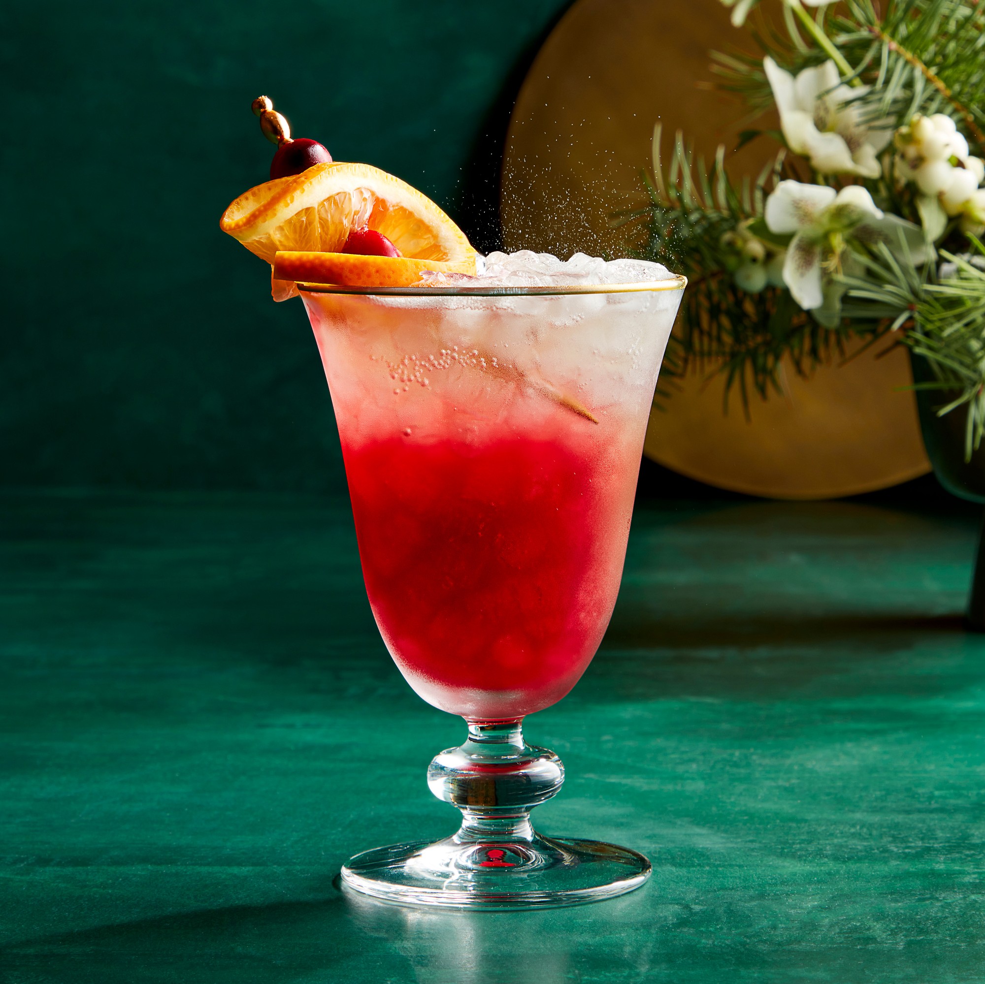 Gold Rim Goblets, Set of 4