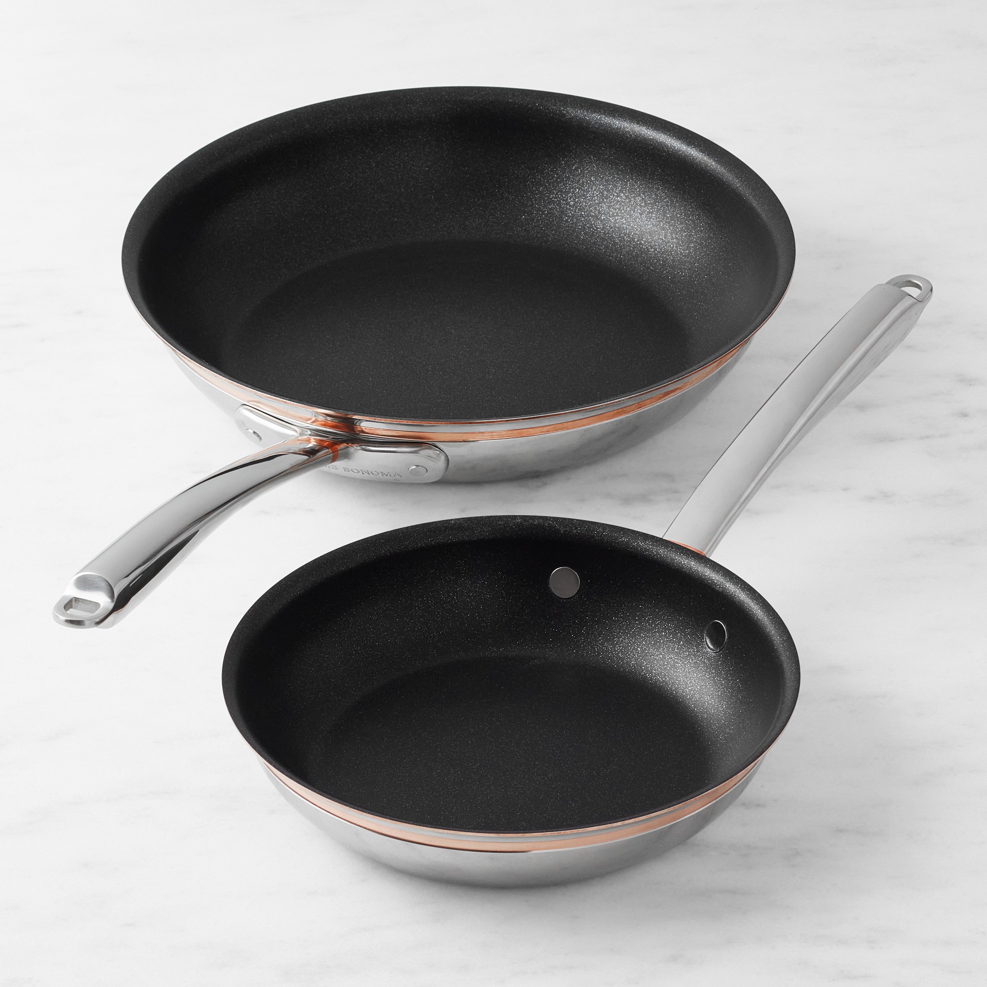 Williams Sonoma Signature Thermo-Clad™ Copper Pro Nonstick Fry Set, 8