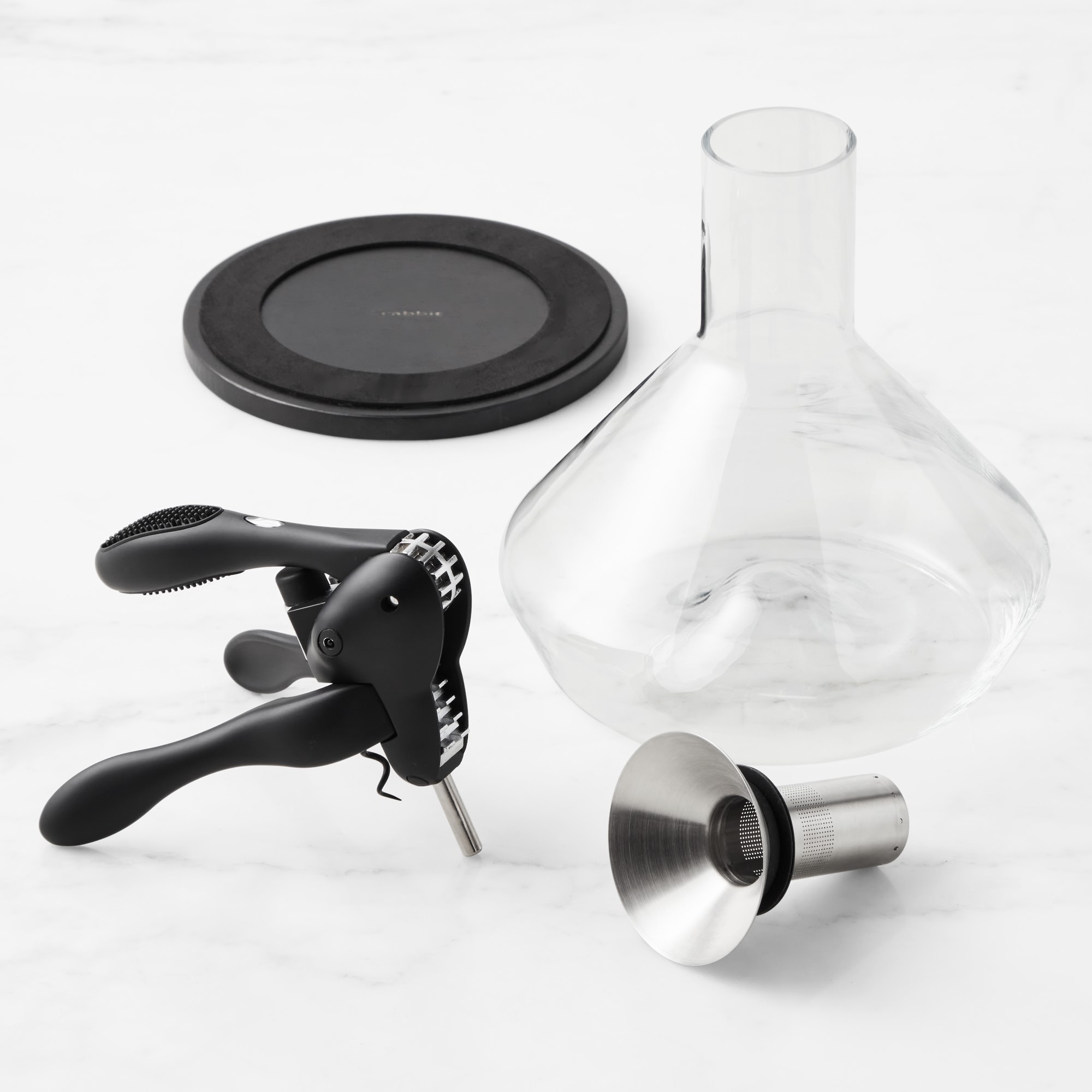 Rabbit Pro Decanter and Lever Corkscrew Gift Set