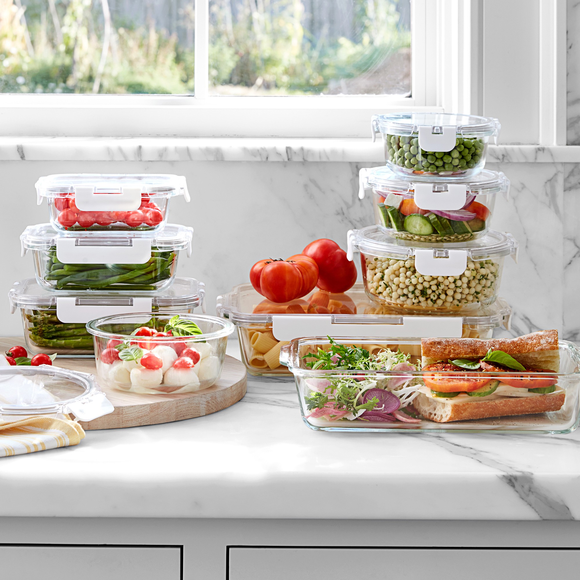 Hold Everything Glass Food Storage Containers, Ultimate 14-Piece Set