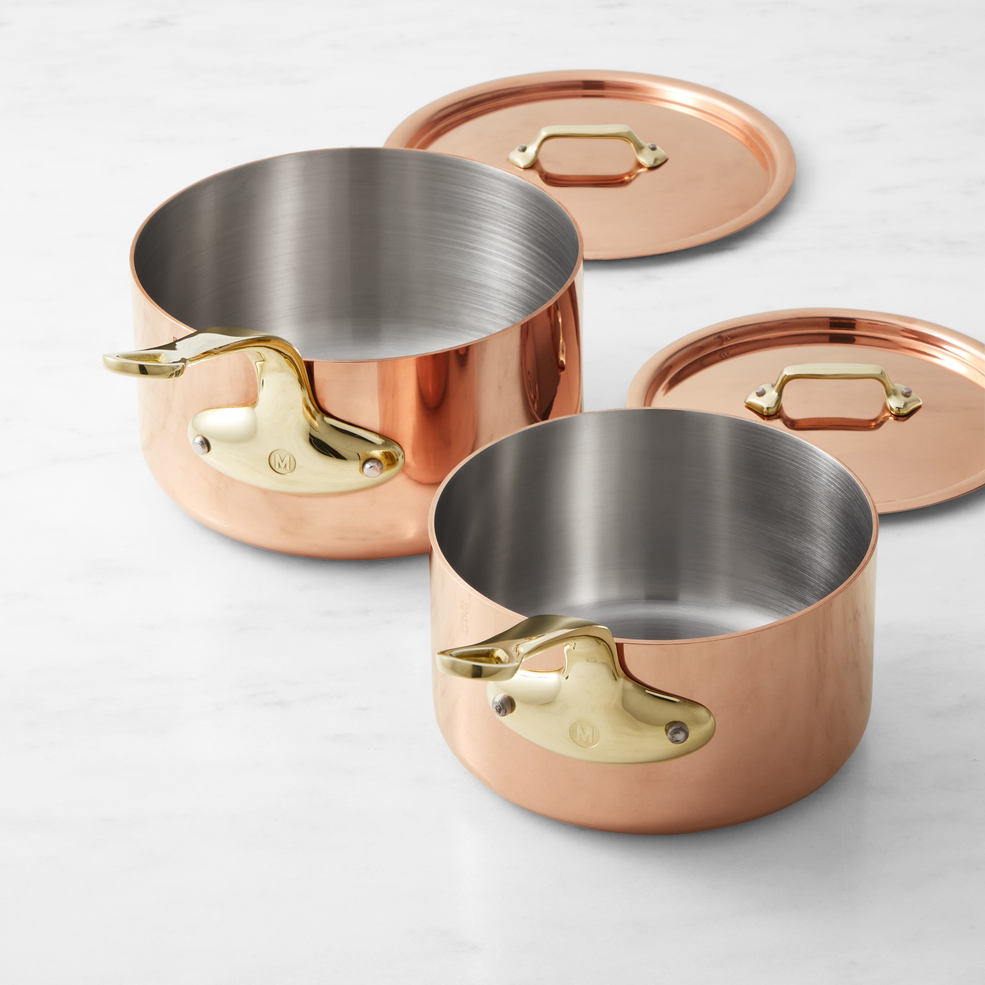 Mauviel M'250B Copper Saucepan Set, 2-Qt. & 3 1/2-Qt.