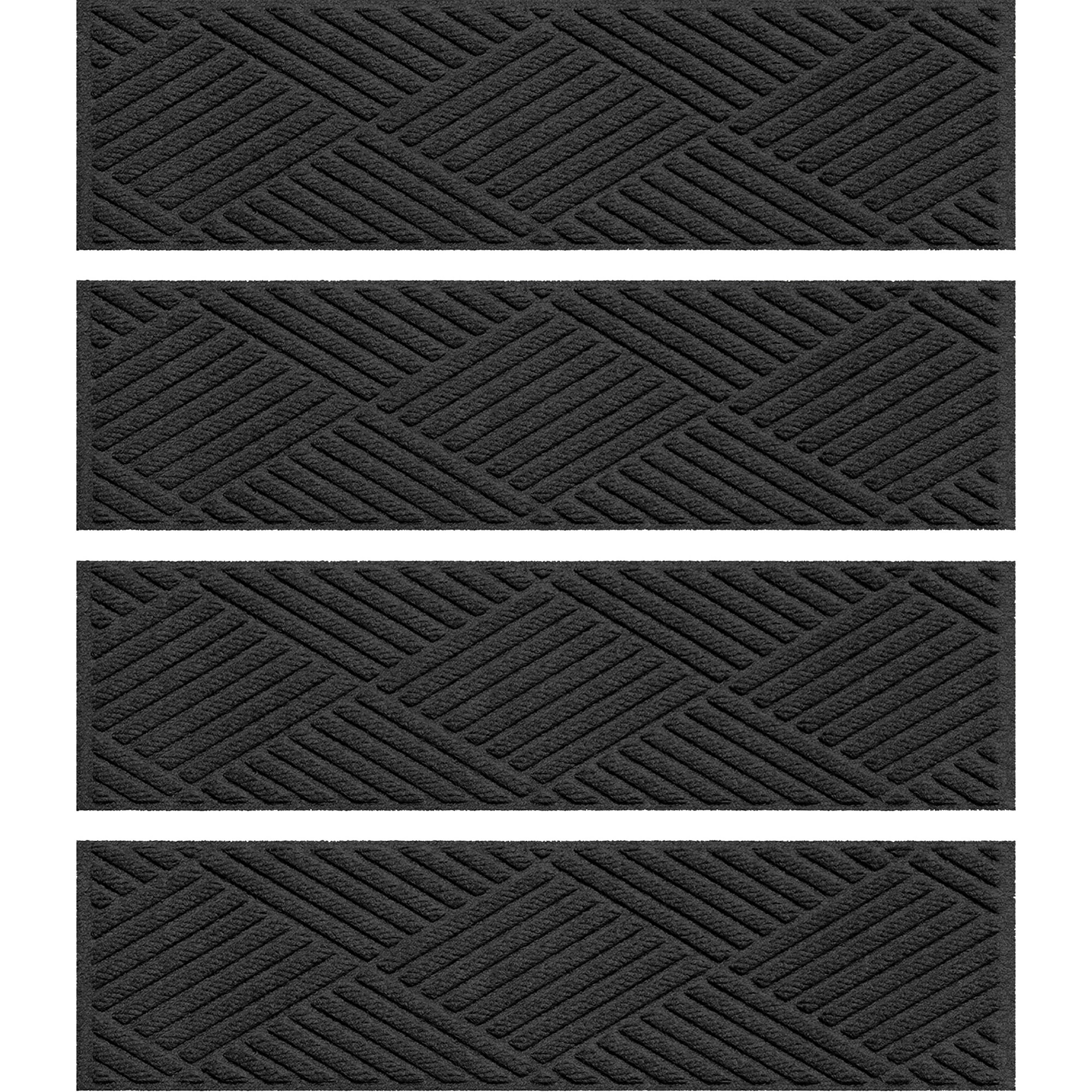 Waterhog Diamonds Commercial Grade Indoor/Outdoor Stair Treads, Set of 4