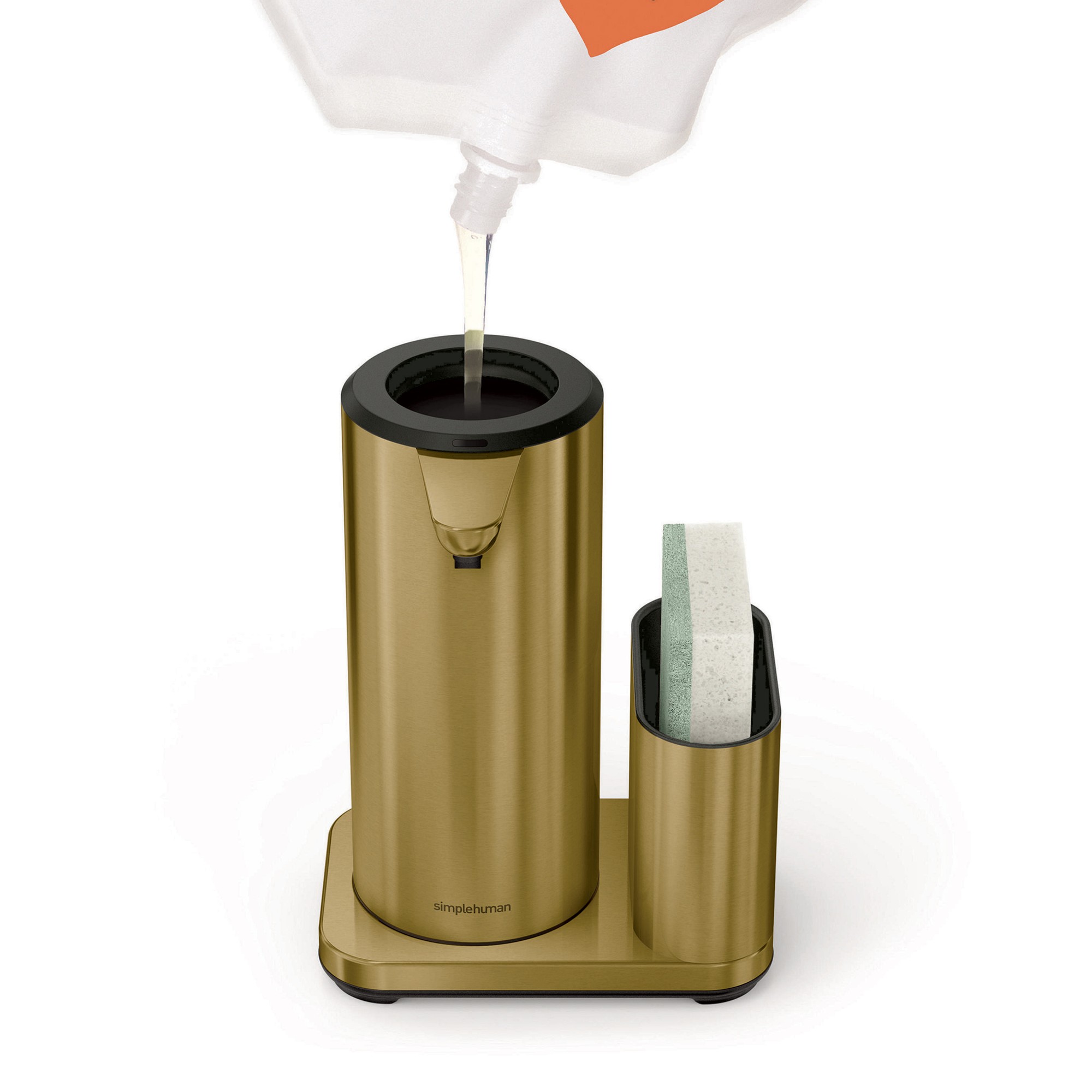 simplehuman™ Rechargeable Liquid Sensor Pump with Sponge Caddy, 14-Oz.