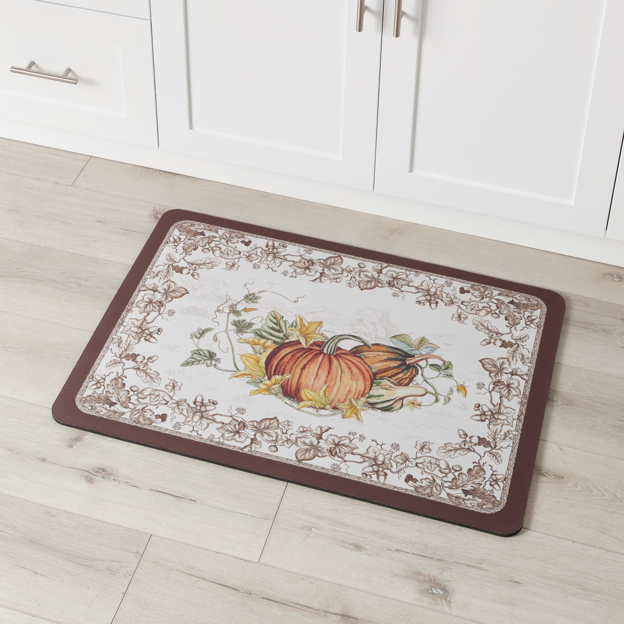 Plymouth Pumpkin Cushioned Kitchen Mat