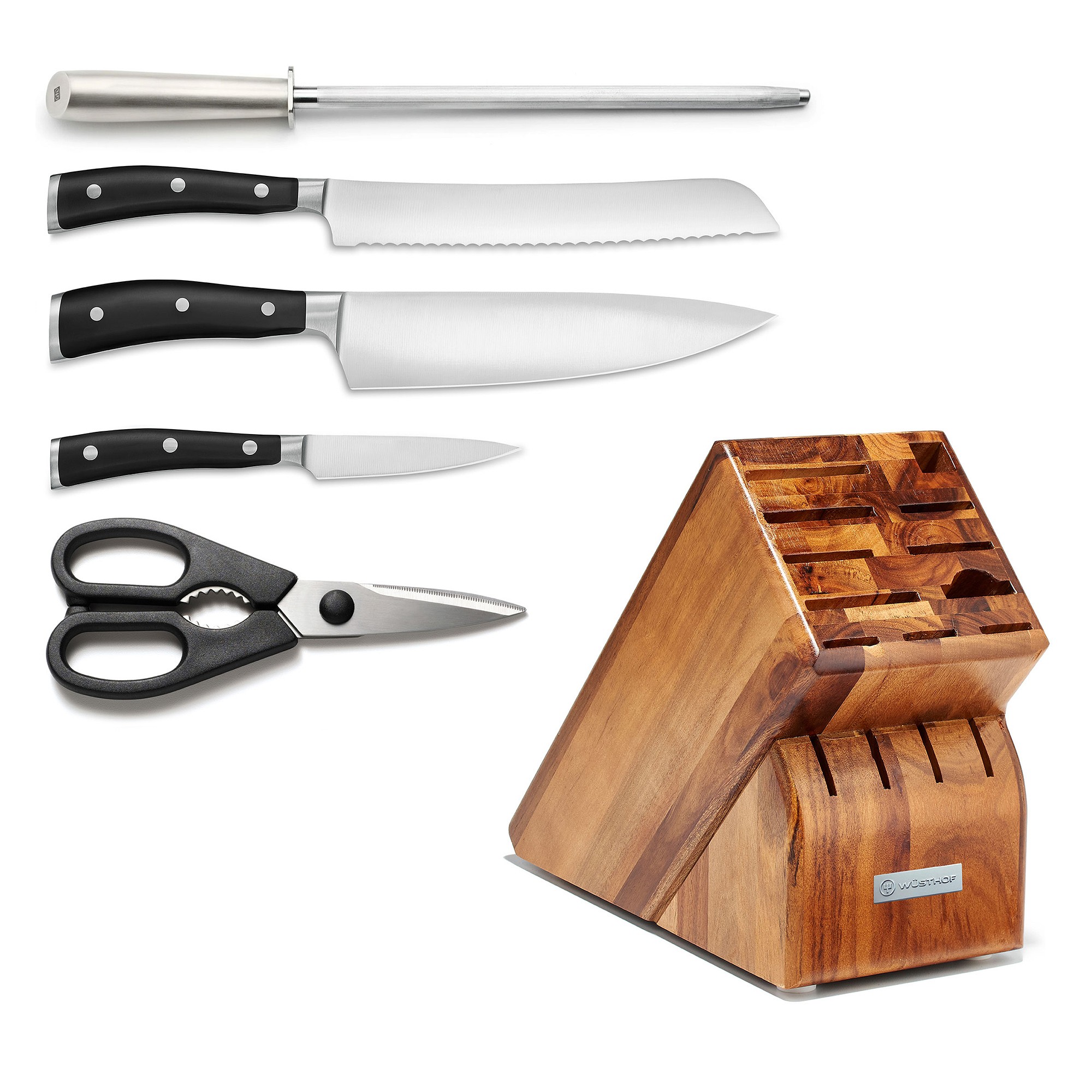 Wüsthof Classic Ikon Starter Knife Block, Set of 6