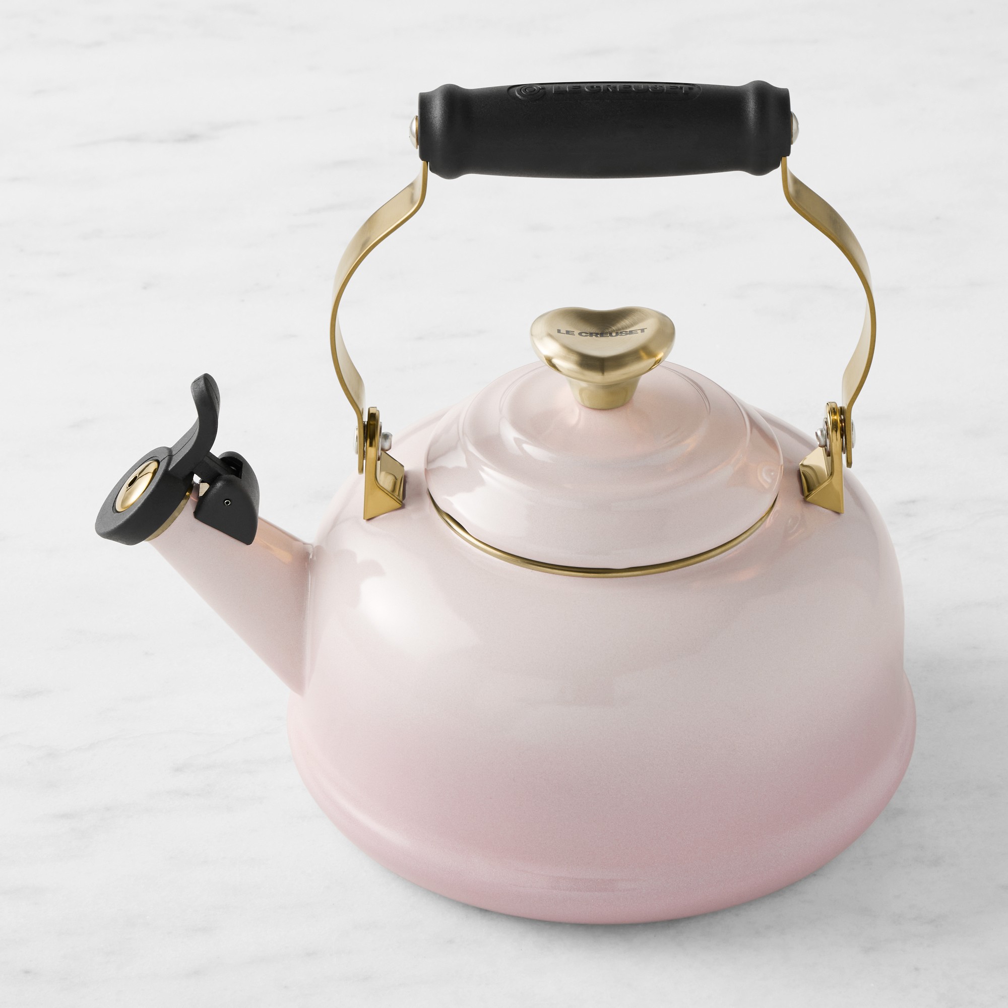 Le Creuset Classic Whistling Tea Kettle with Figural Heart Knob