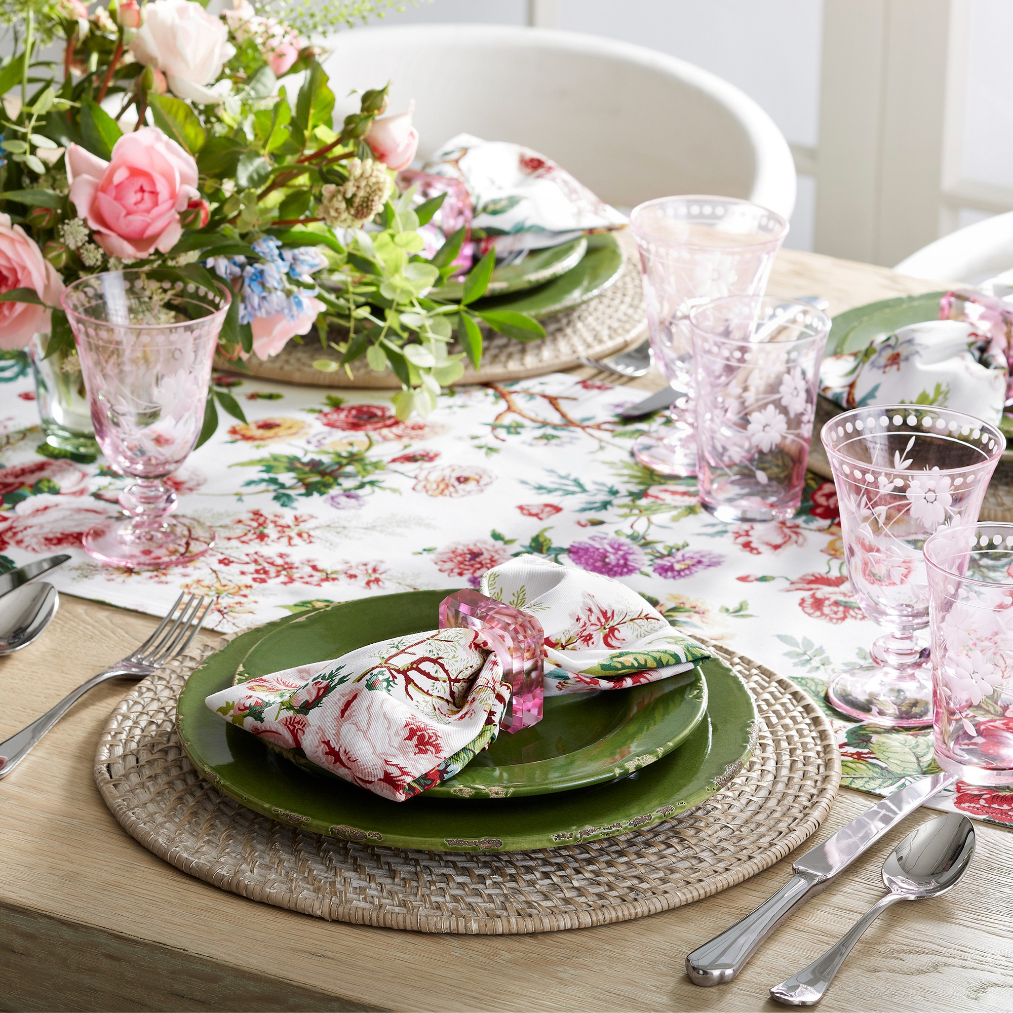 Spring Floral Table Runner