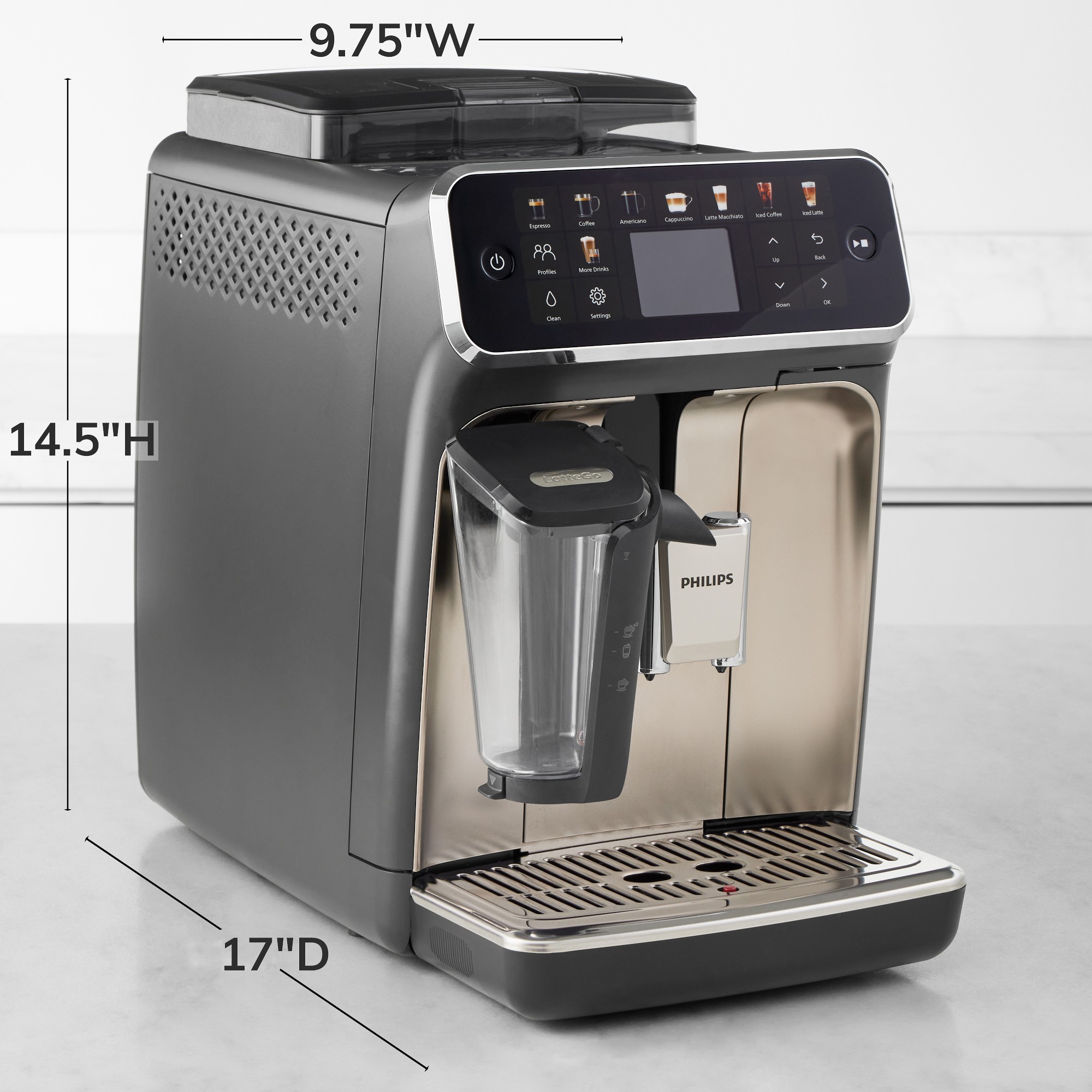 Philips 5500 Fully Automatic Espresso Machine with LatteGo & Iced Coffee