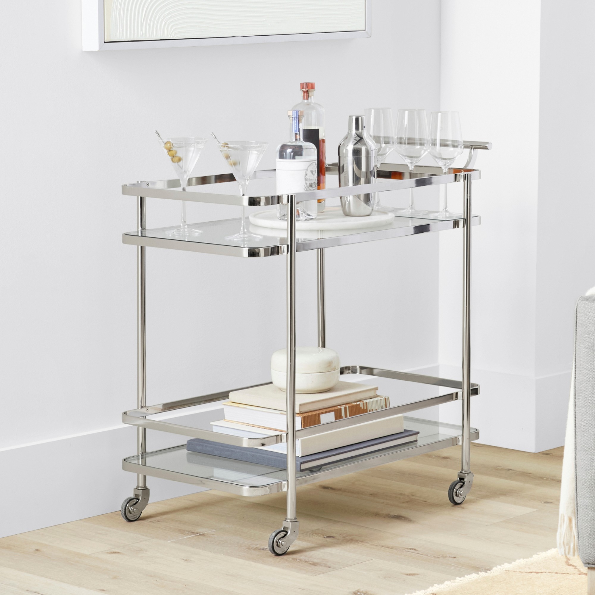 Truman Rectangular Bar Cart (32