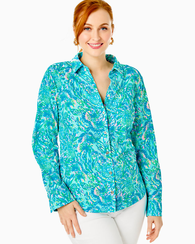 UPF 50+ ChillyLilly Marlena Button Down Top