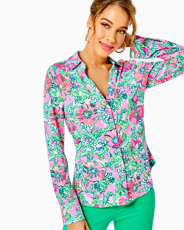 UPF 50+ ChillyLilly Marlena Button Down Top