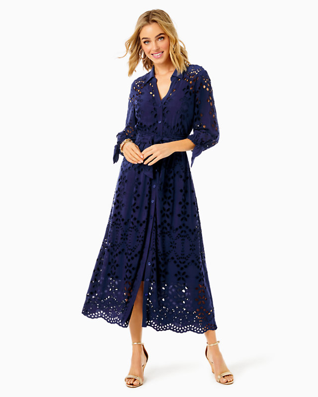 Amrita Eyelet Midi Dress