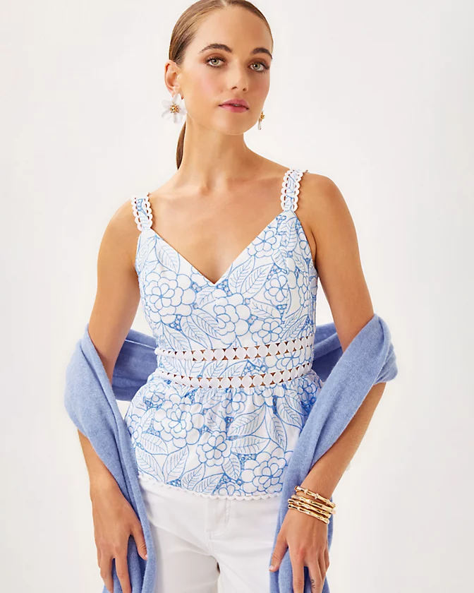 Tiah Eyelet Top