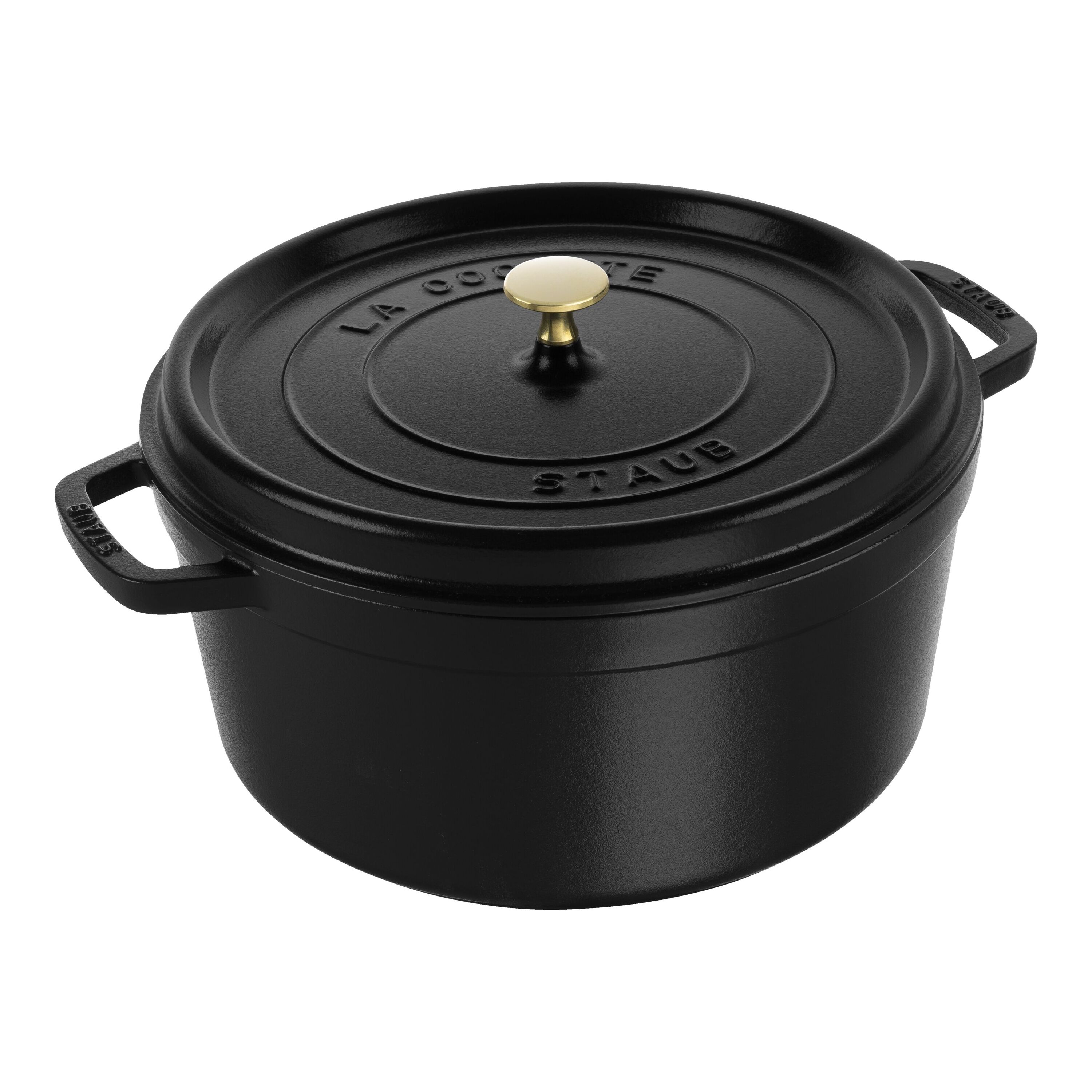 Staub Cast Iron 13.25 qt, Round, Dutch Oven, Black Matte