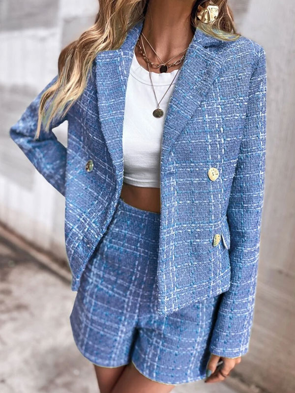 Simple and elegant shorts ladies suit