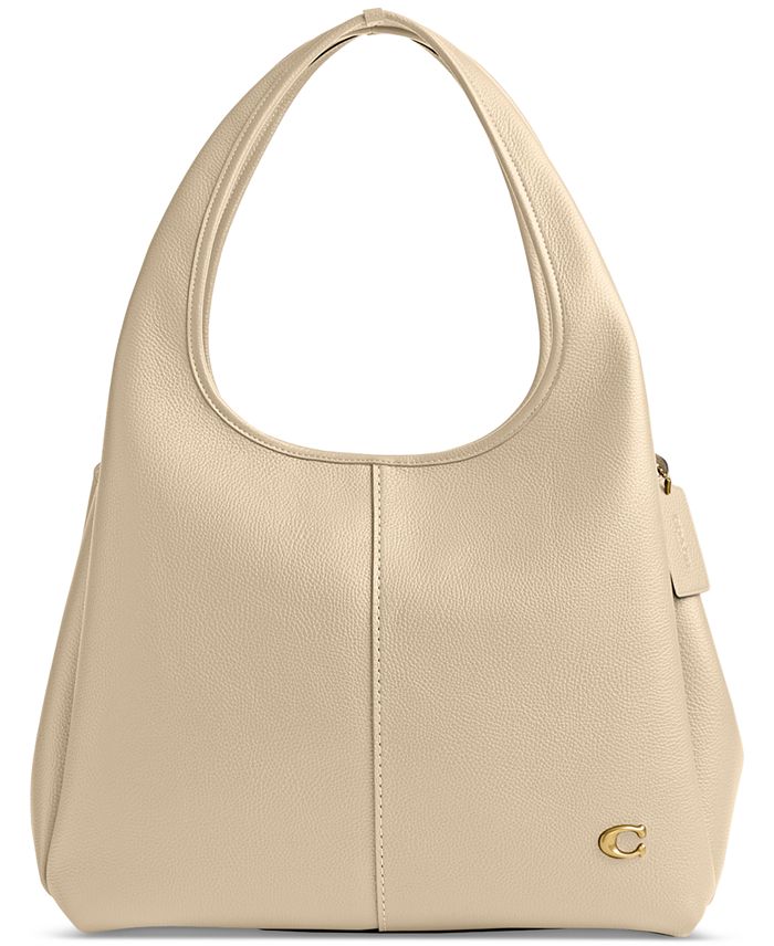 Polished Pebble Leather Medium Shoulder Bag