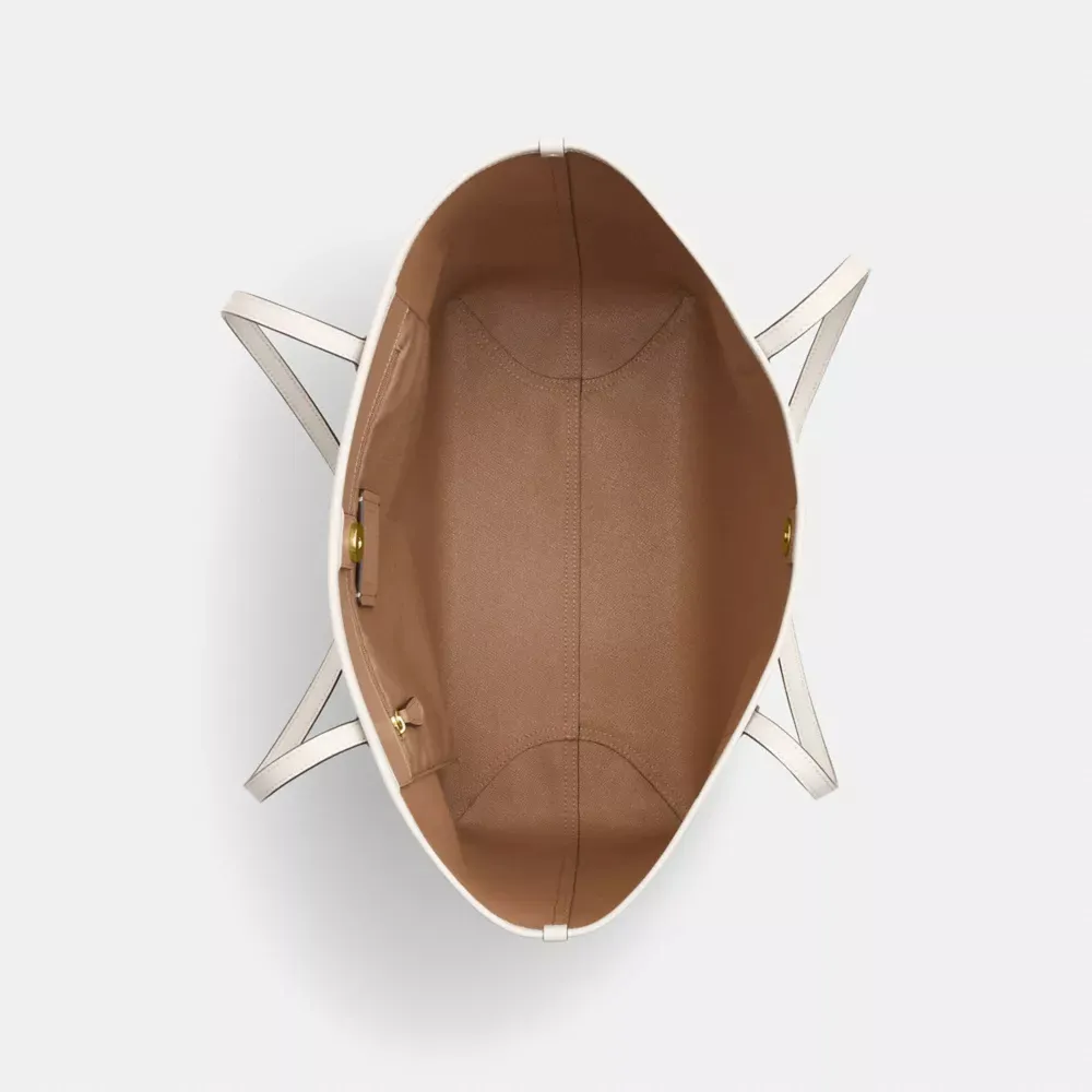 City Tote In Signature Canvas With Heart Print