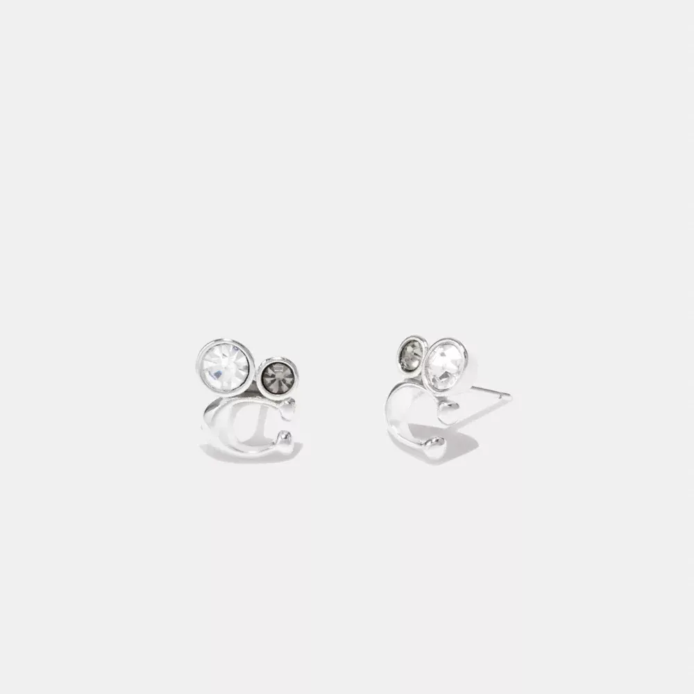 Signature Crystal Cluster Stud Earrings