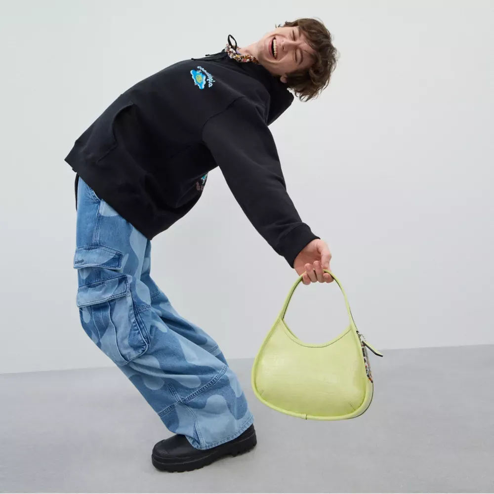 Ergo Bag In Croc Embossed  topia Leather