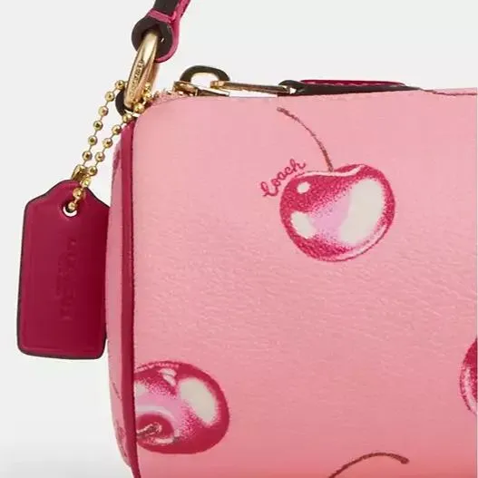 Barrel Bag With Cherry Print