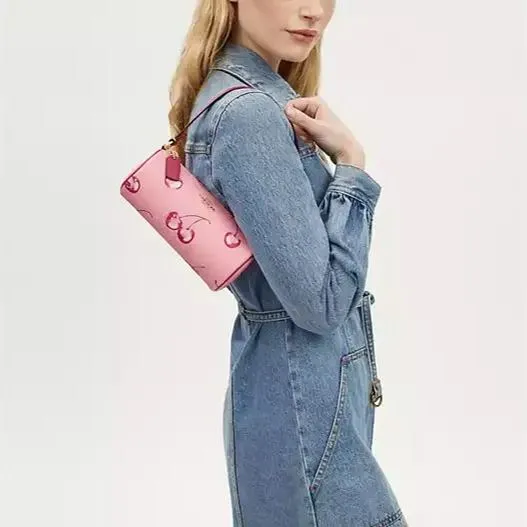 Barrel Bag With Cherry Print