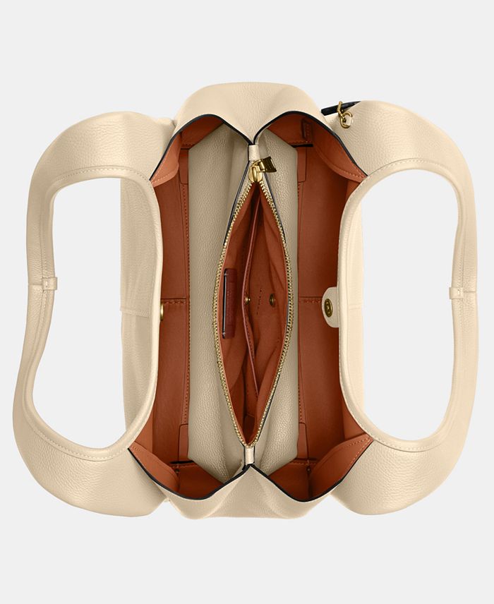 Polished Pebble Leather Medium Shoulder Bag