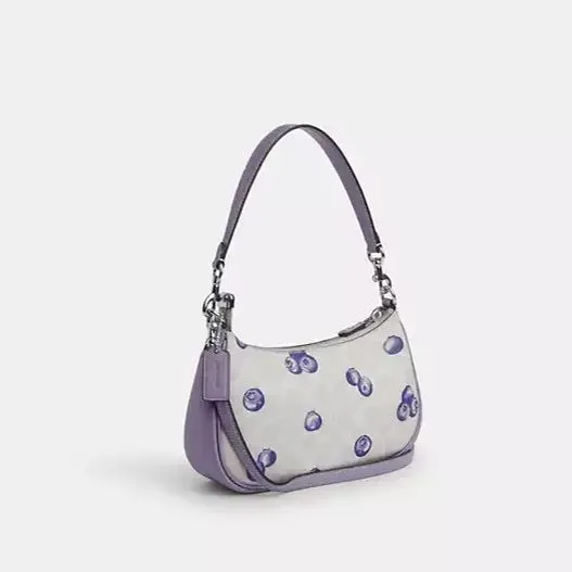 Shoulder Bag With Blueberry Print