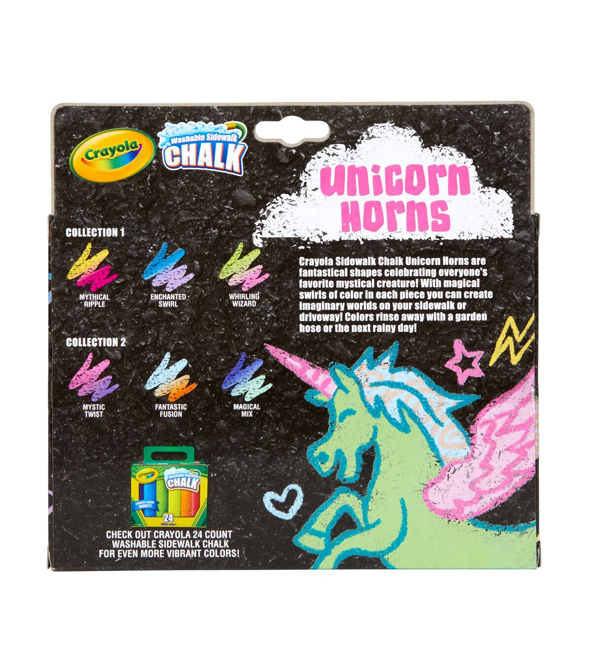 Crayola Unicorn Horn Sidewalk Chalk 3ct