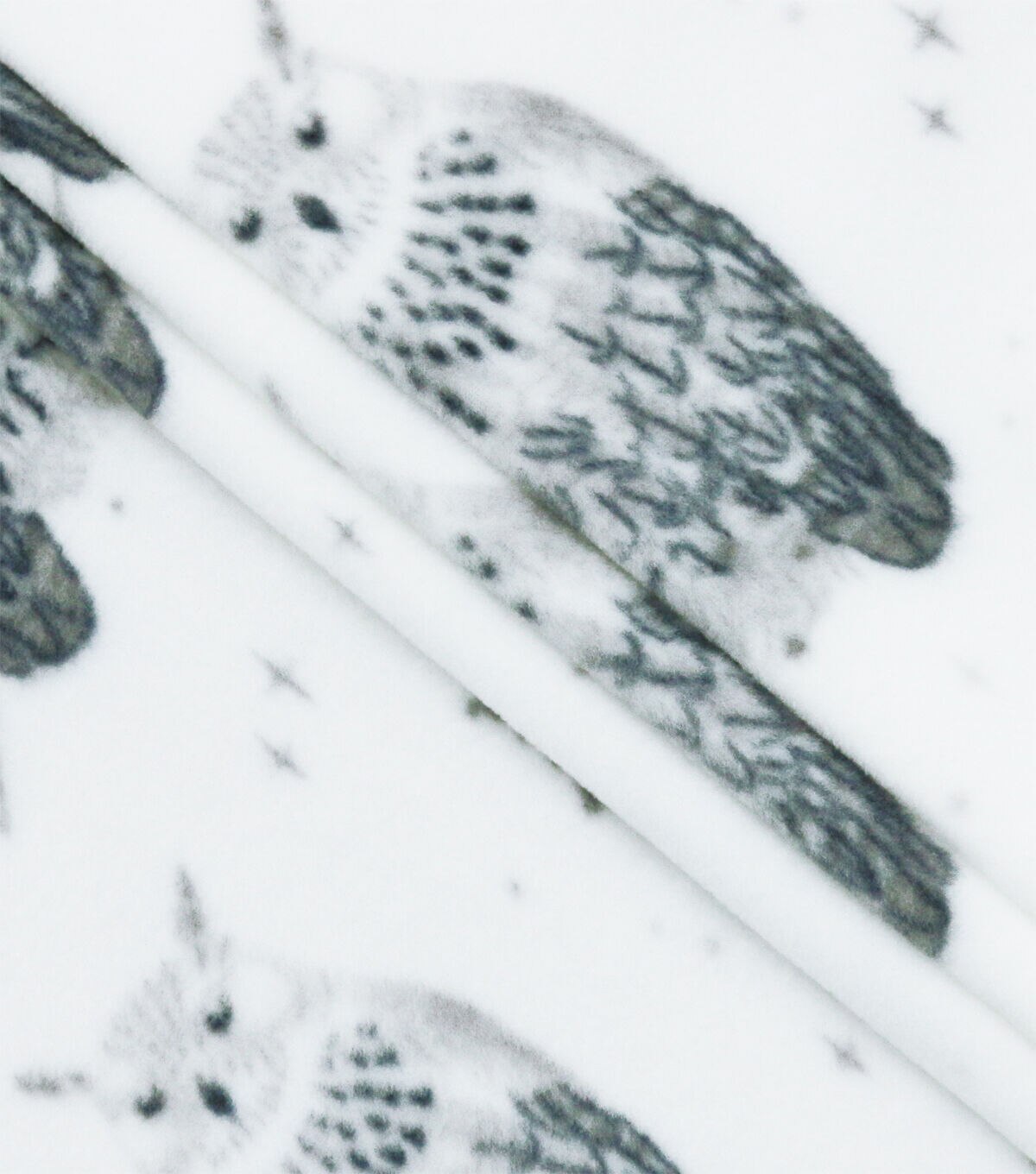 Owls on White Anti Pill Fleece Fabric