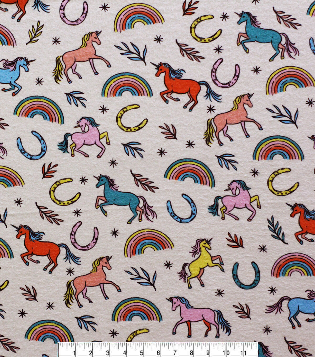 Rainbow & Unicorn Super Snuggle Flannel Fabric