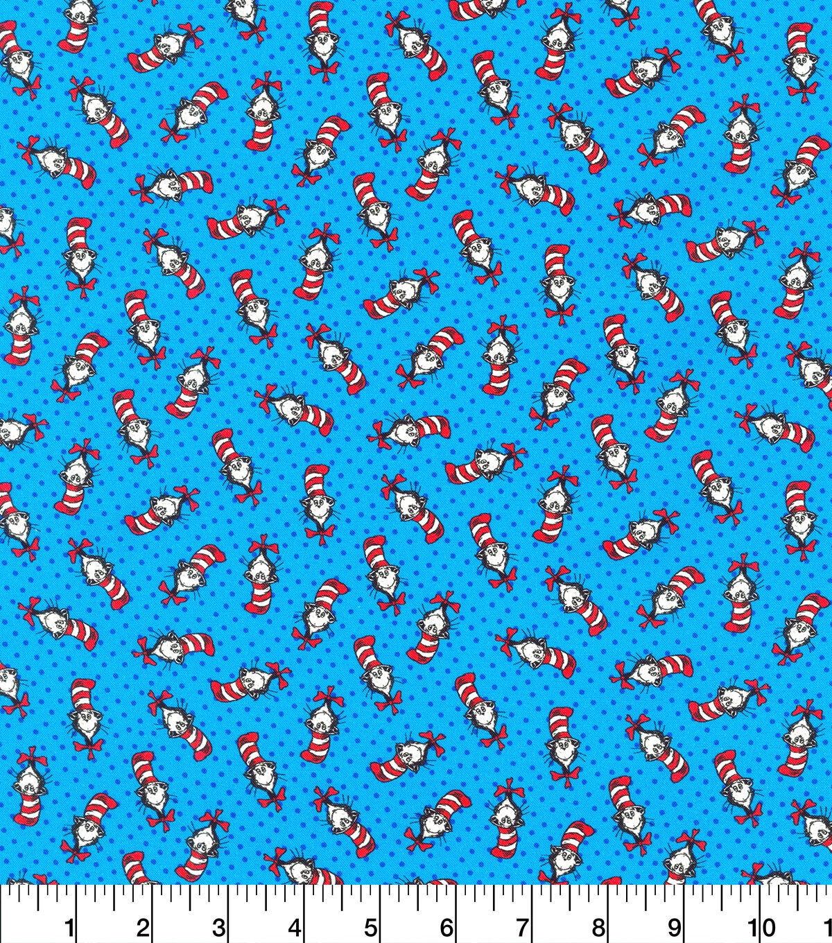 Robert Kaufman Dr Seuss Tiny Cat In The Hat Cotton Fabric