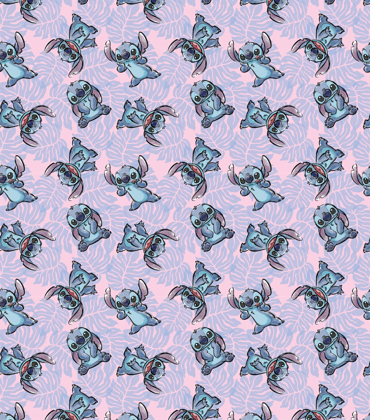 Lilo & Stitch Fern Leaf Disney Cotton Fabric