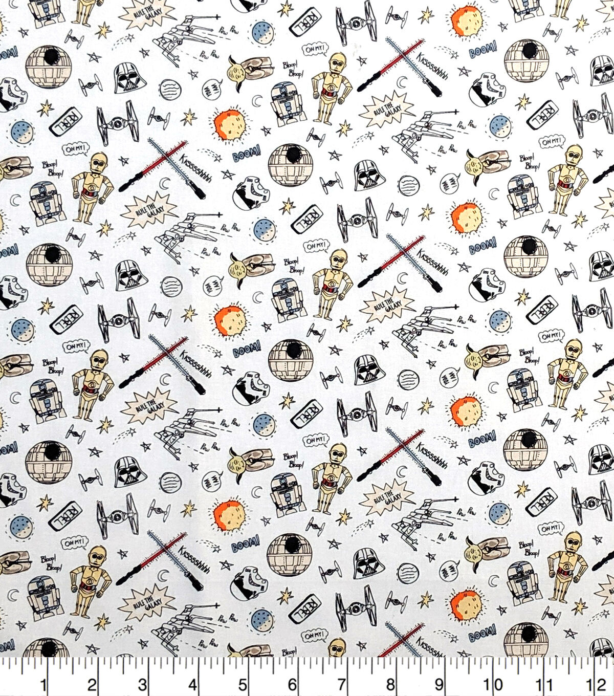 Star Wars Cotton Fabric Astro Pew Pew