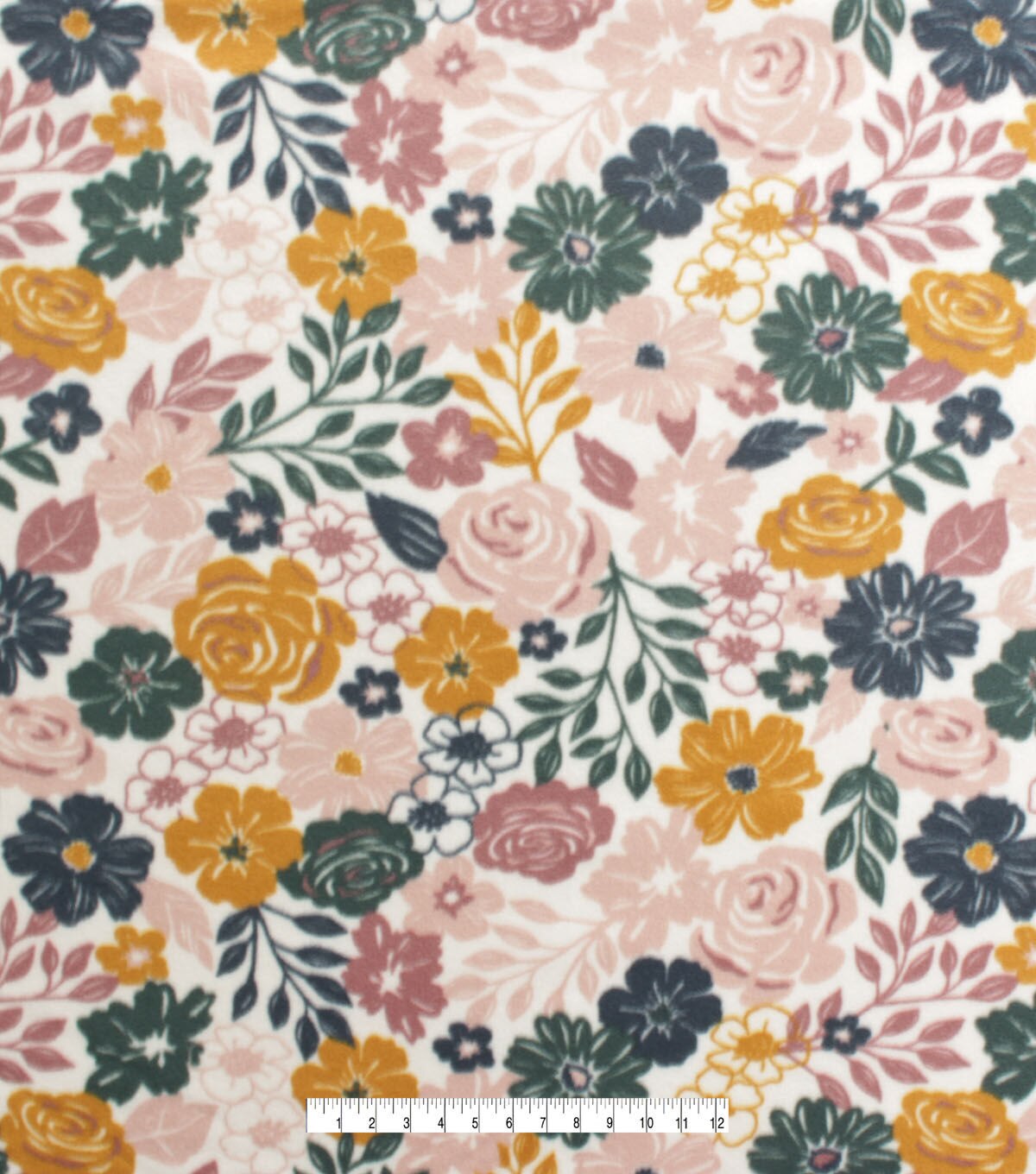 Large Bright Floral Blizzard Feece Fabric