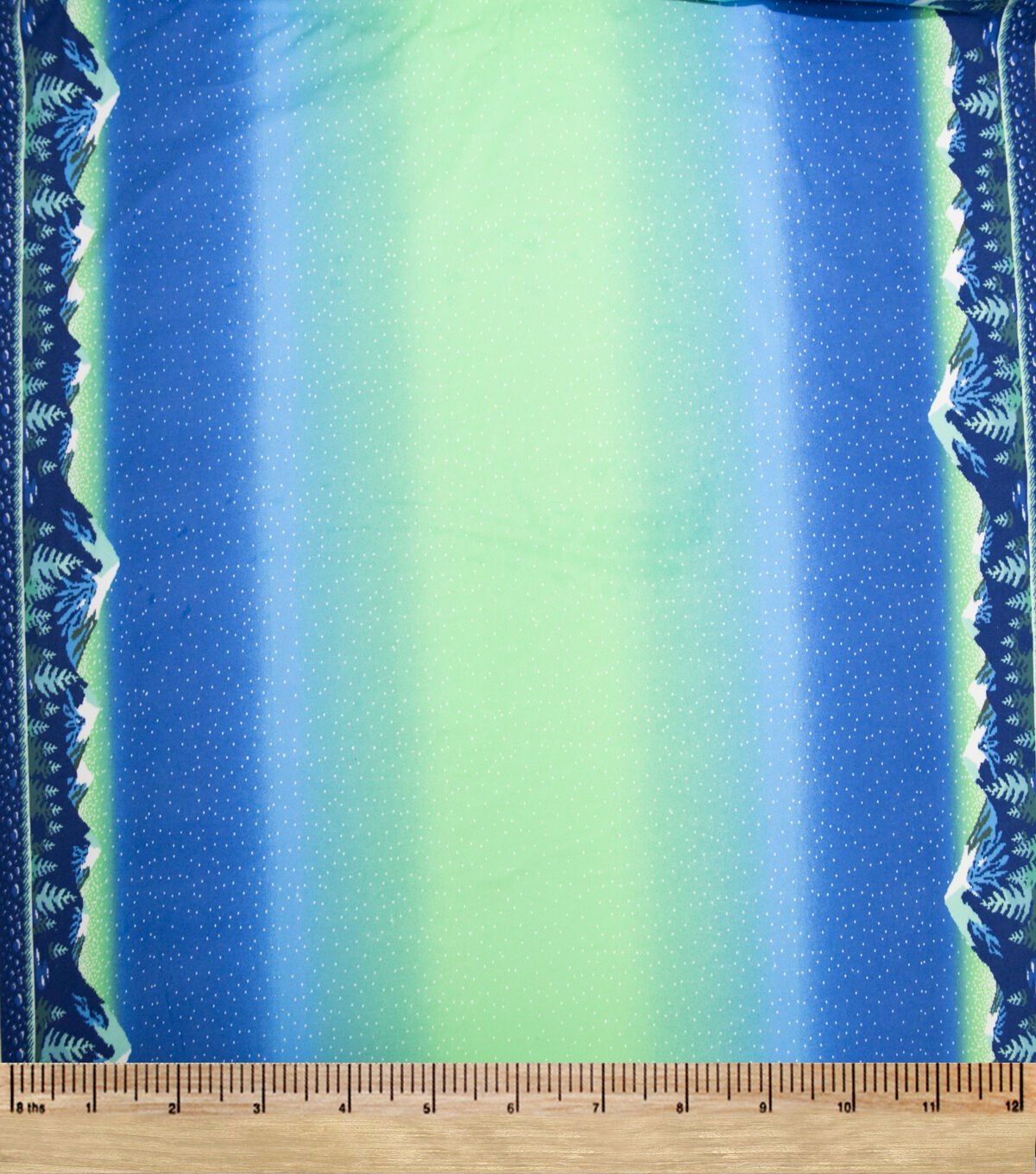 Multi Color Pixal Landscape Super Snuggle Flannel Fabric