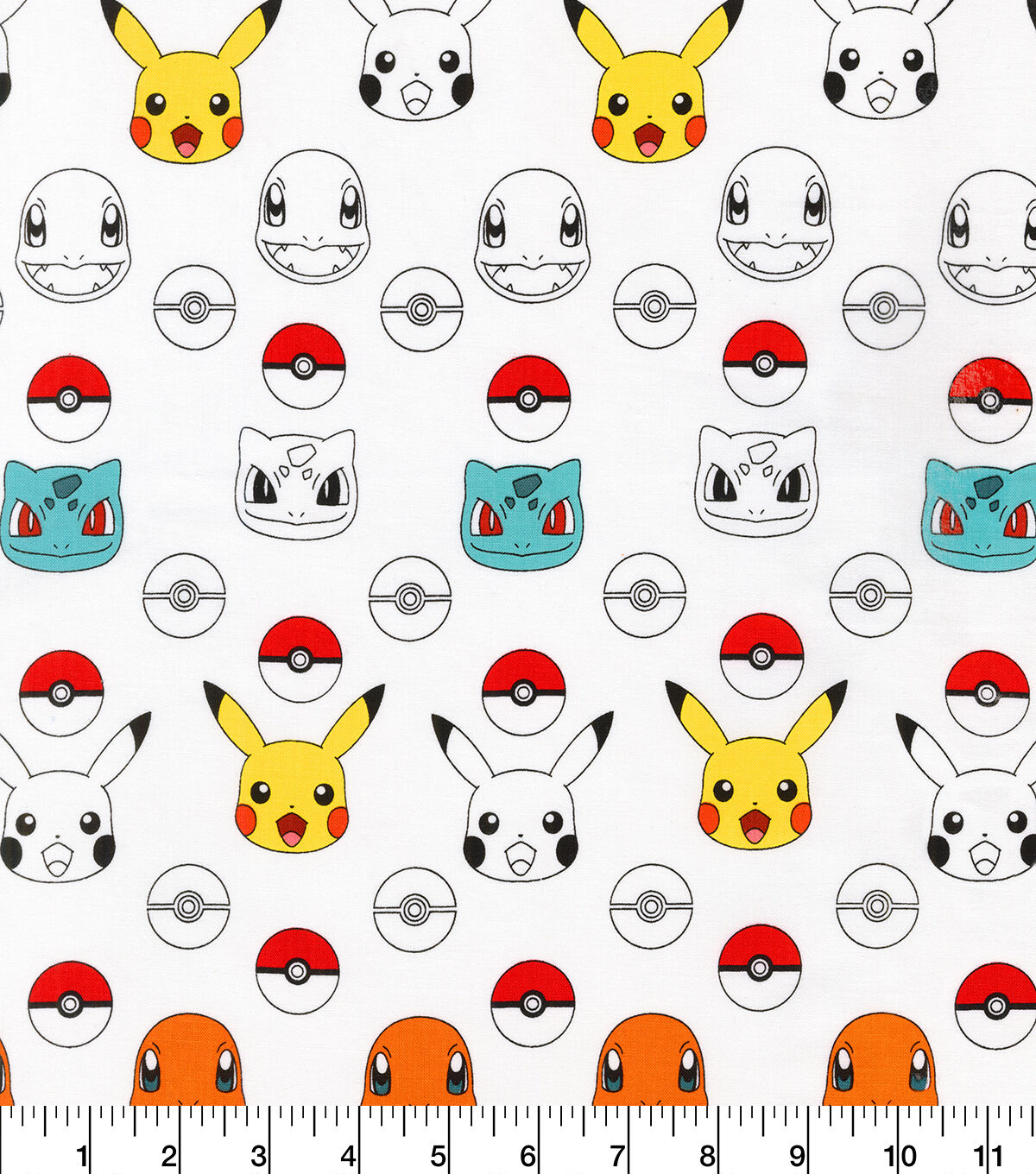 Robert Kaufman Pokemon Stripe Cotton Fabric